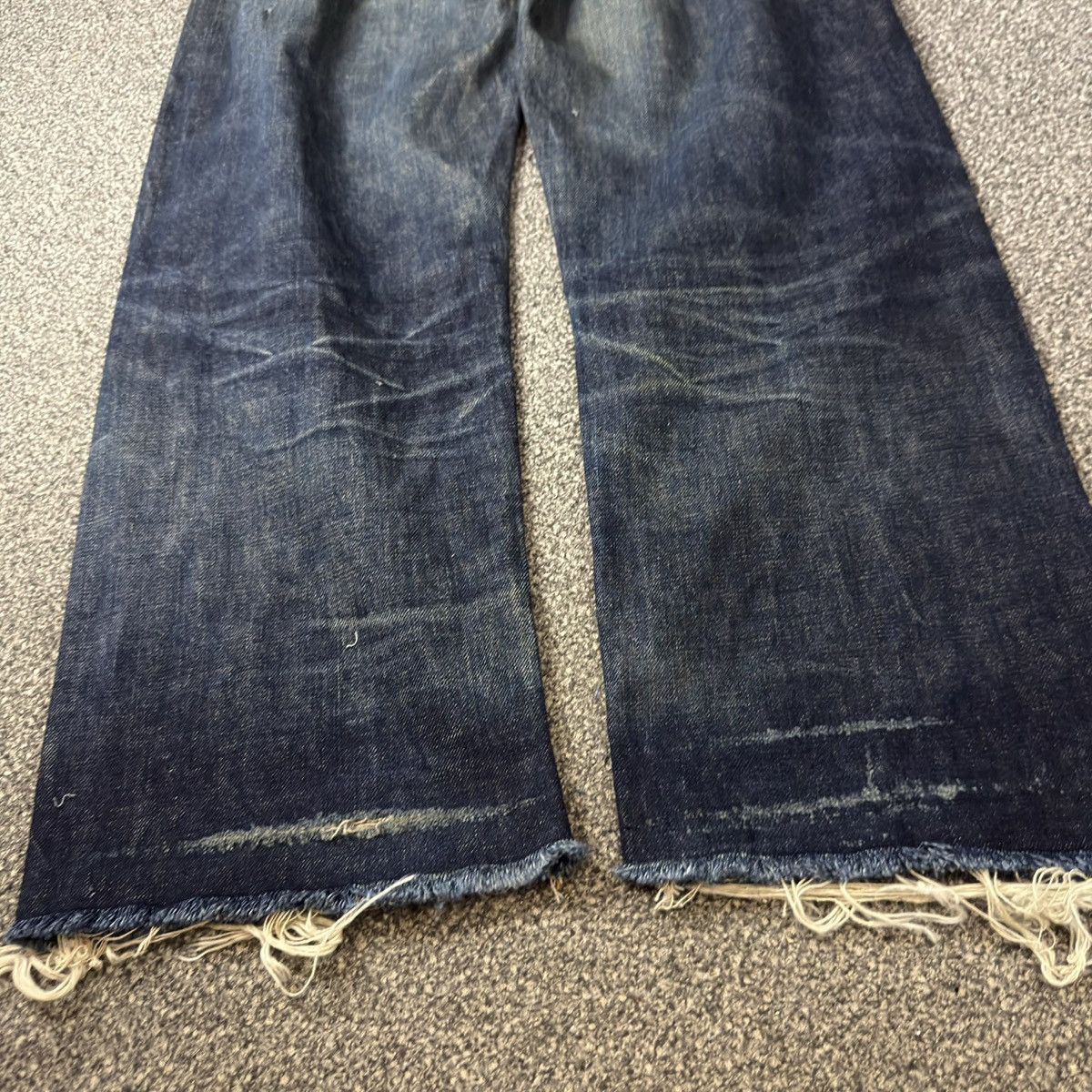 Denim & Co. Vintage Japanese Selvedge Distressed Ripped Wave Raw Denim Size US 30 / EU 46 - 9 Thumbnail