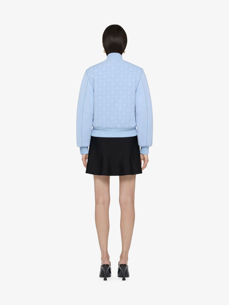 Givenchy o1w1db10326 Textured Knit Varsity Jacket in Blue Size M / US 6-8 / IT 42-44 - 3 Thumbnail