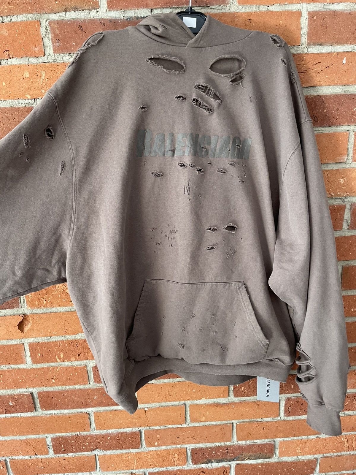 Balenciaga Balenciaga Caps Destroyed Oversize Fit Hoodie Size US S / EU 44-46 / 1 - 1 Thumbnail