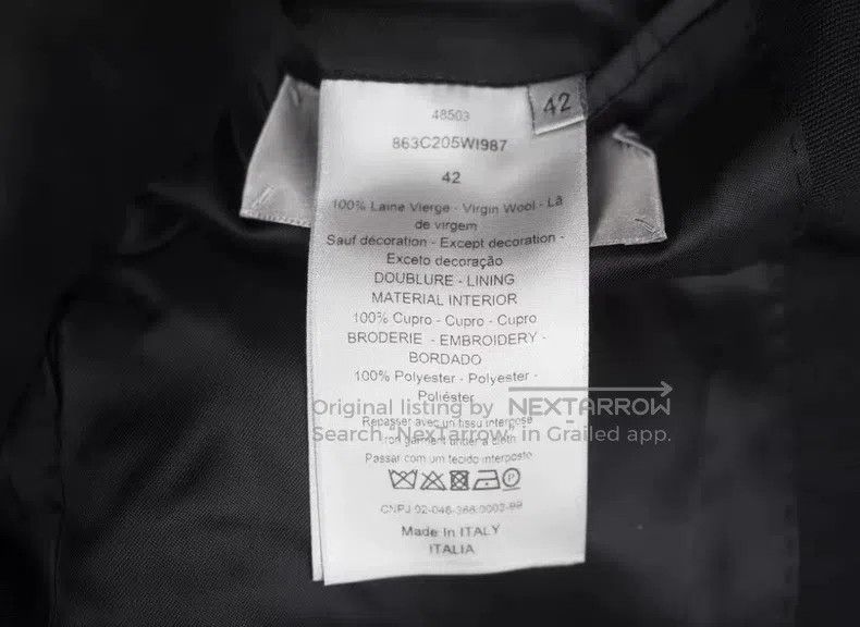 Dior Dior Black Artist Back Embroidered Wool Blazer Size 42 Size US XS / EU 42 / 0 - 7 Thumbnail