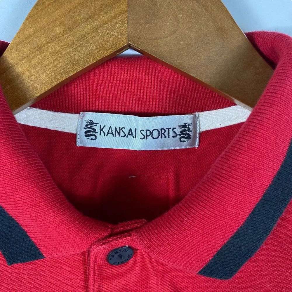 Designer Vintage 90's KANSAI SPORTS 2 Tones Polo Shirt Large Size Size US L / EU 52-54 / 3 - 7 Thumbnail