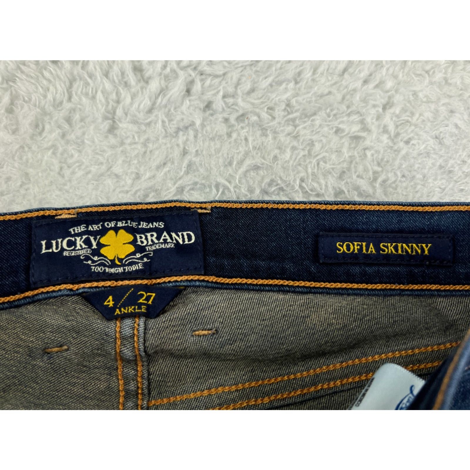 Lucky Brand Lucky Brand Jeans Womens 4 Blue Denim Skinny Low Rise 25x28 90s American Pocket 5-Pocket Design Regular Cotton Blend Size 27" / US 4 / IT 40 - 3 Thumbnail