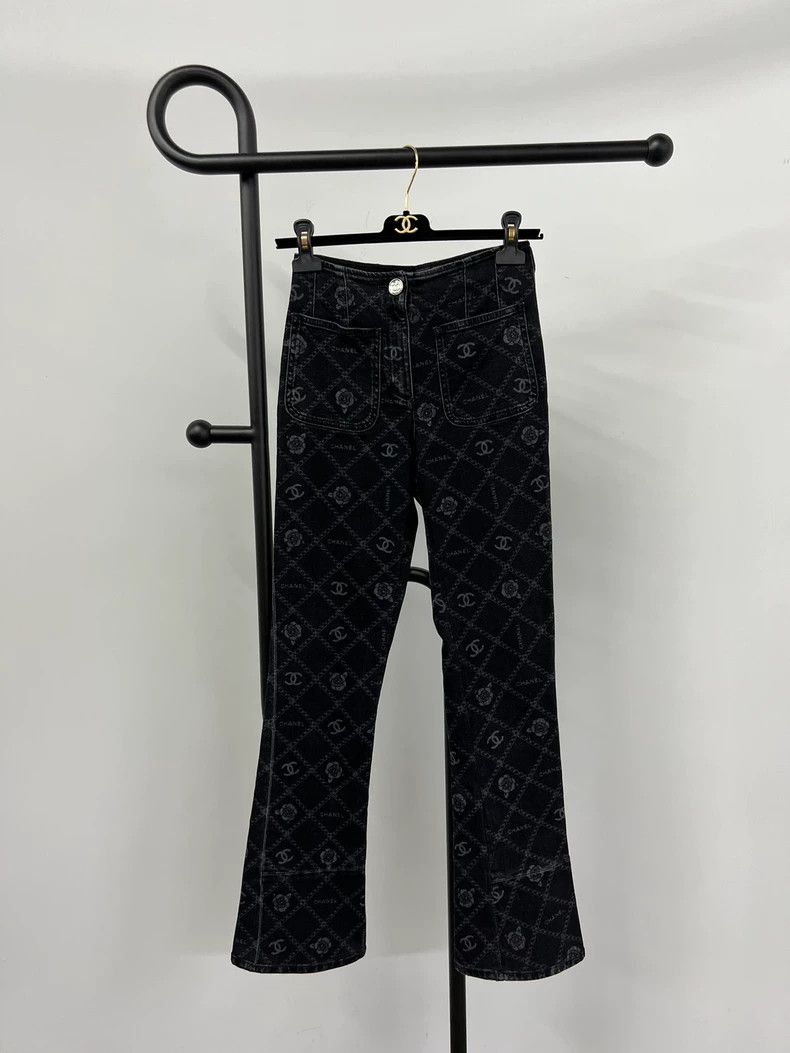 Chanel Chanel 23A popular black micro flared jeans Size 42" / US 20 - 1 Thumbnail