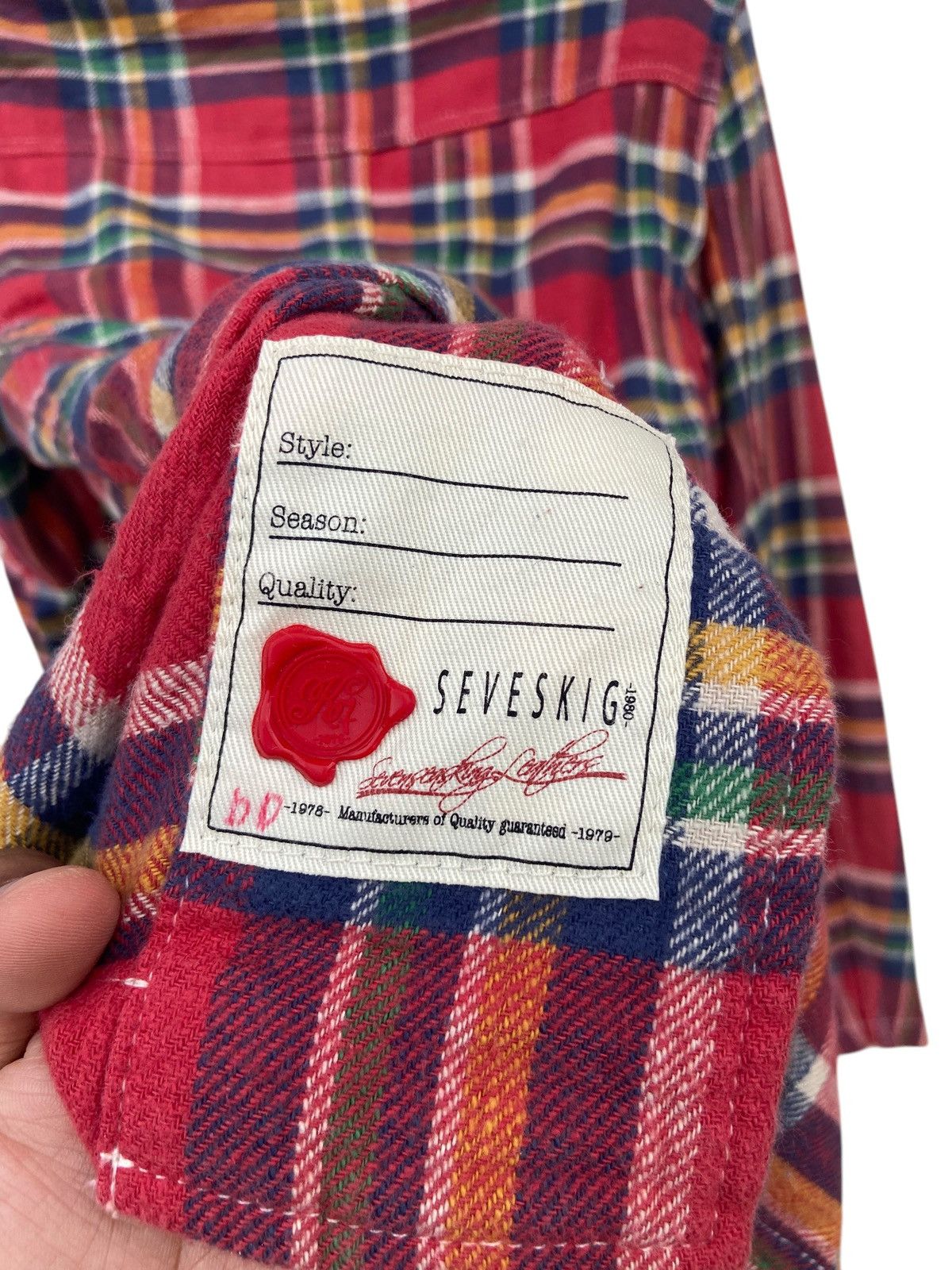 Japanese Brand Seveskig Japan Plaid Cotton Flannel Chore Jacket Size US S / EU 44-46 / 1 - 4 Thumbnail