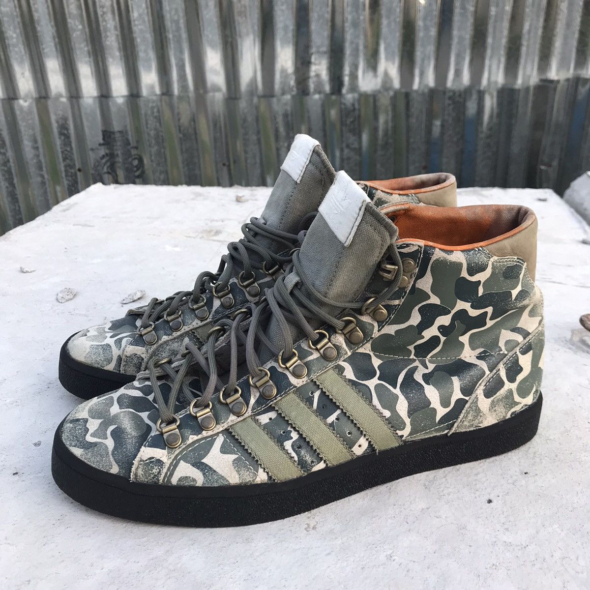 Adidas Rare adidas SAMPLE Vintage Camouflage Green Military hi boot Size US 8.5 / EU 41-42 - 21 Thumbnail