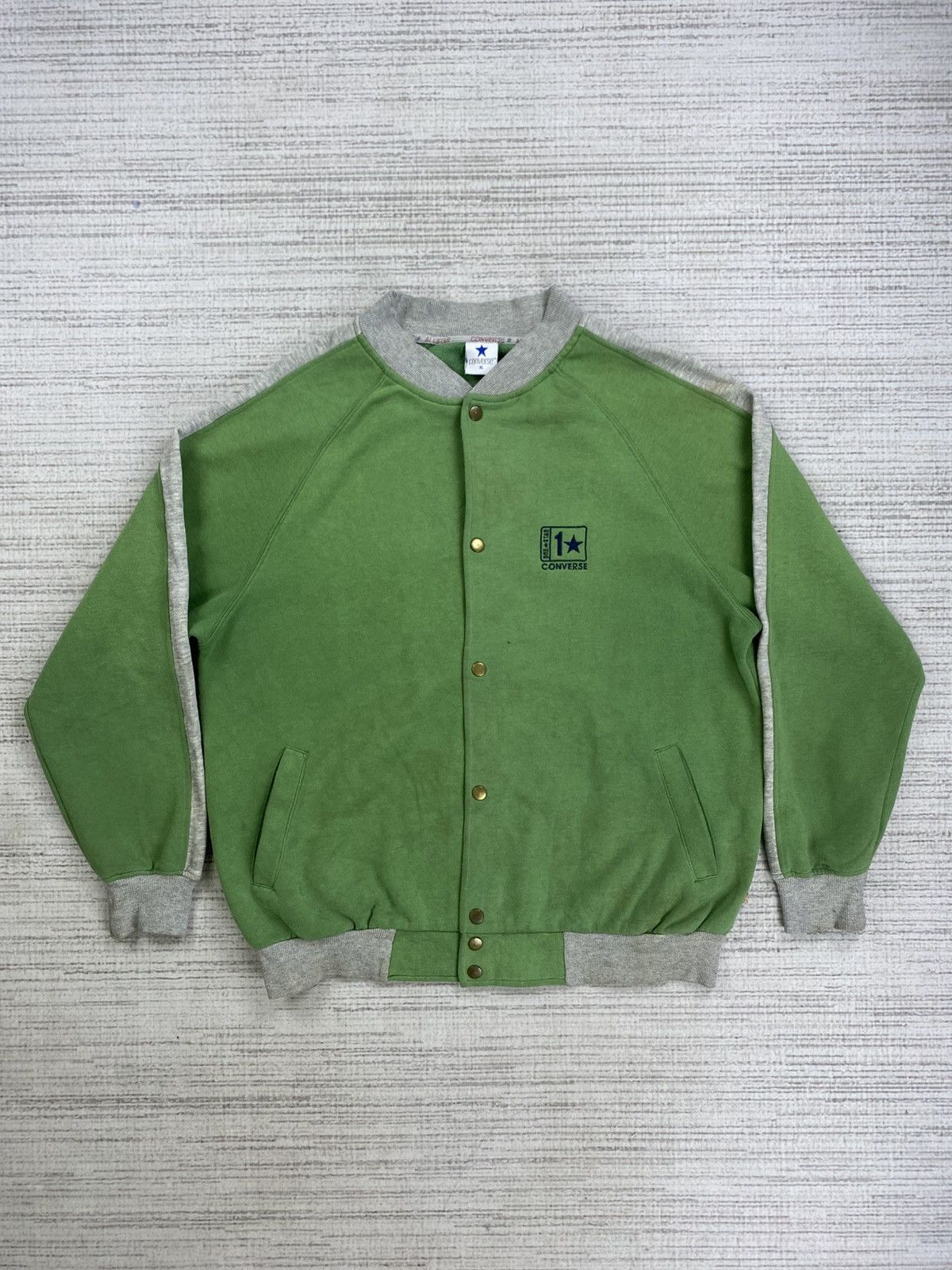 Converse × Vintage Vintage 90s Converse One Star Rare Varsity Style Jacket Size US L / EU 52-54 / 3 - 1 Thumbnail