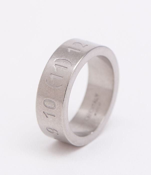 Maison Margiela o1bcso1str0526 Size: OS / Number Reference Ring in Silver Size ONE SIZE - 3 Thumbnail