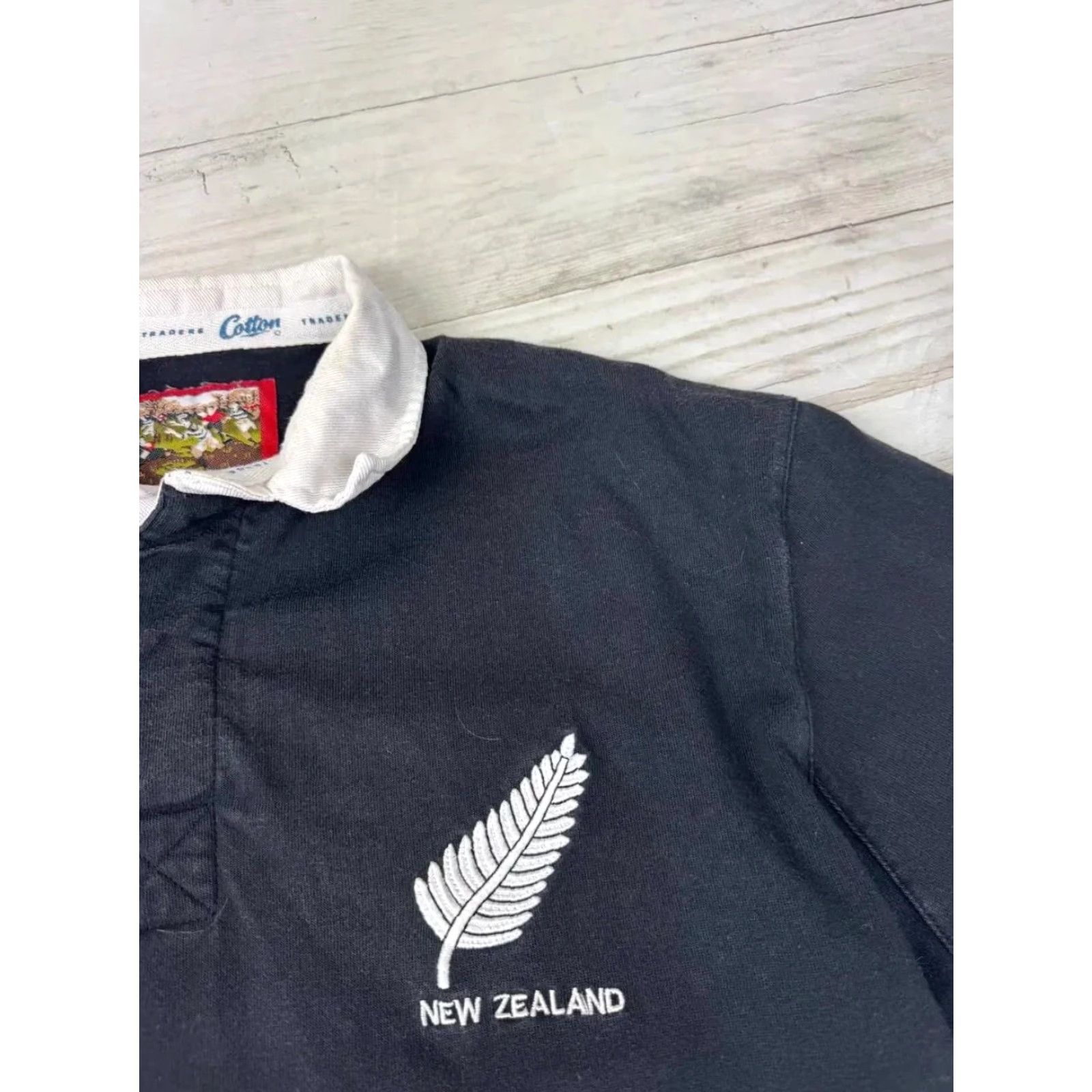Cotton Traders VINTAGE Cotton Traders Polo Shirt Rugby 90s Men Size L Black Shirt Mens Size US L / EU 52-54 / 3 - 5 Thumbnail