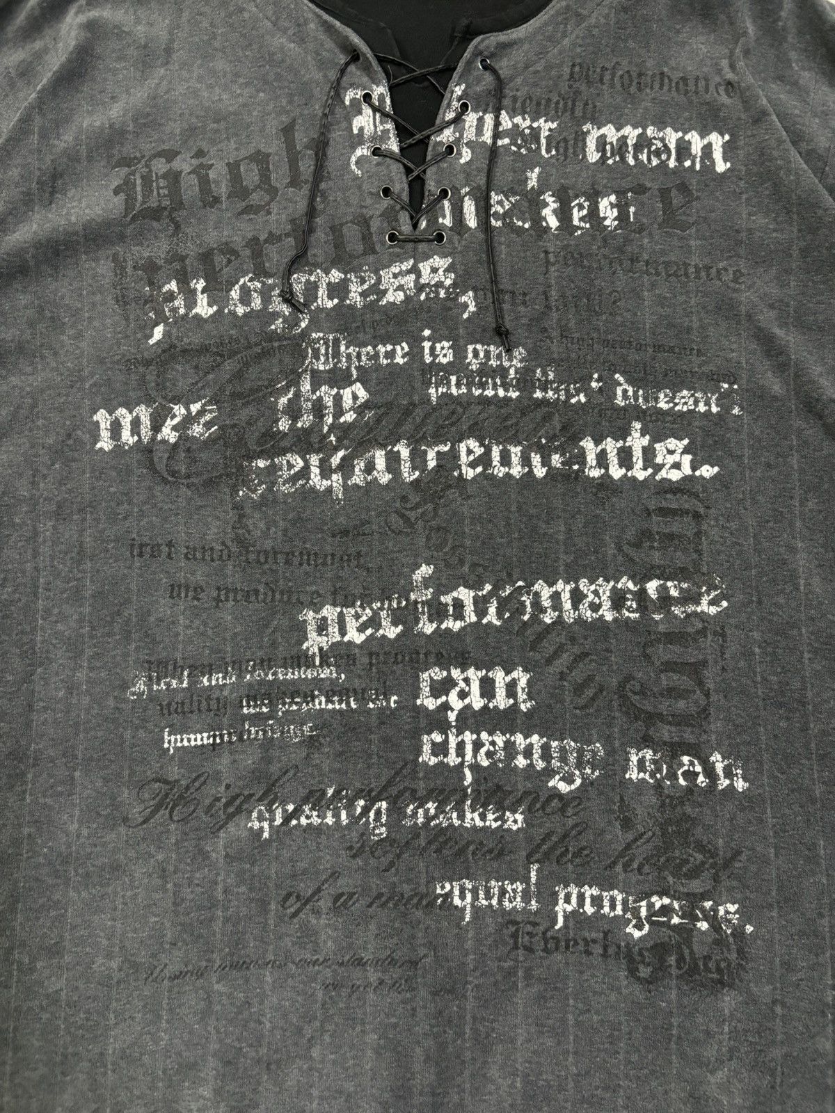 If Six Was Nine Vintage Japanese Brand Poem Lace Up Long Sleeve Punk T-shirt Size US L / EU 52-54 / 3 - 7 Thumbnail