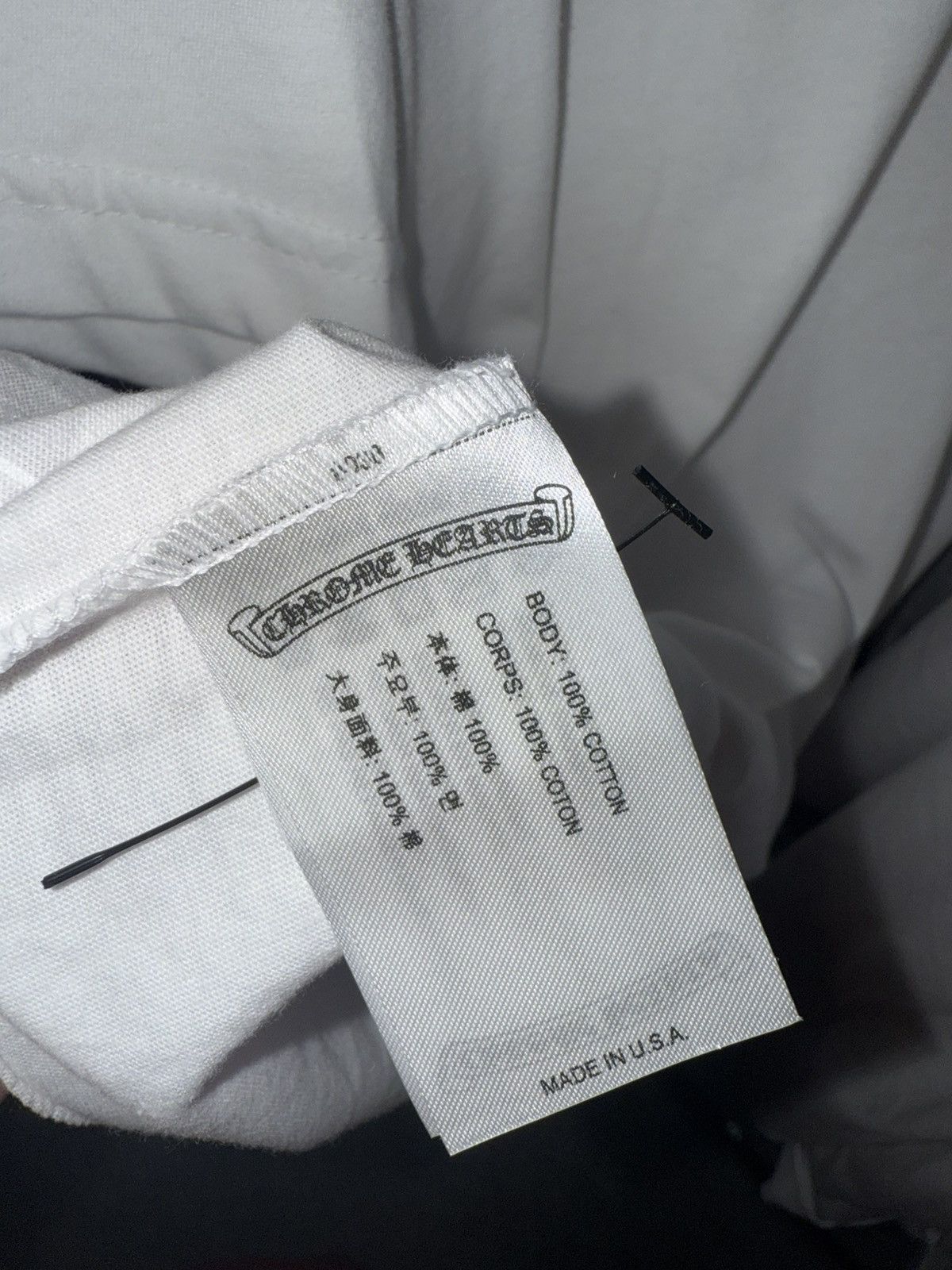 Chrome Hearts Chrome Hearts White Scroll Logo Pocket S/s Size US L / EU 52-54 / 3 - 3 Thumbnail