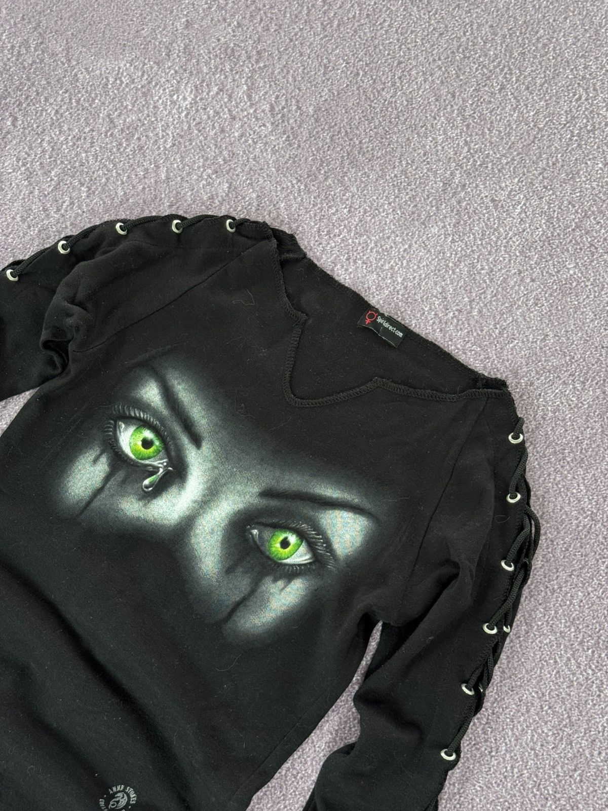 Japanese Brand Y2K Eyes Print 00s Goth Vibe Long Sleeve T-Shirt Size S / US 4 / IT 40 - 6 Thumbnail