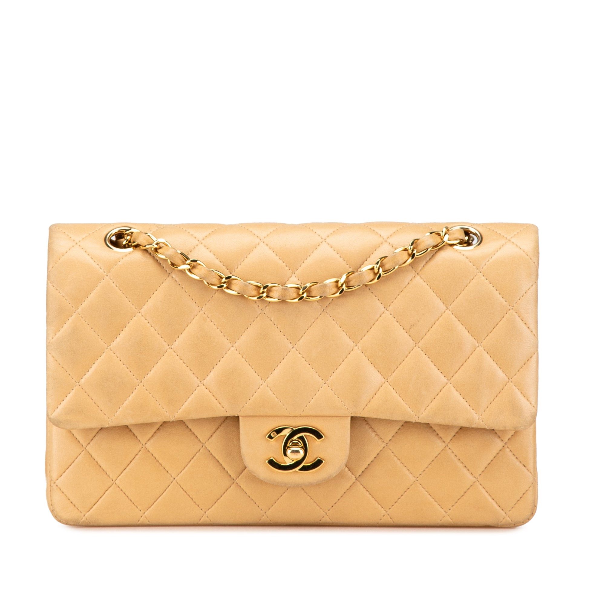 Chanel Chanel Medium Classic Lambskin Double Flap Brown Size ONE SIZE - 1 Thumbnail