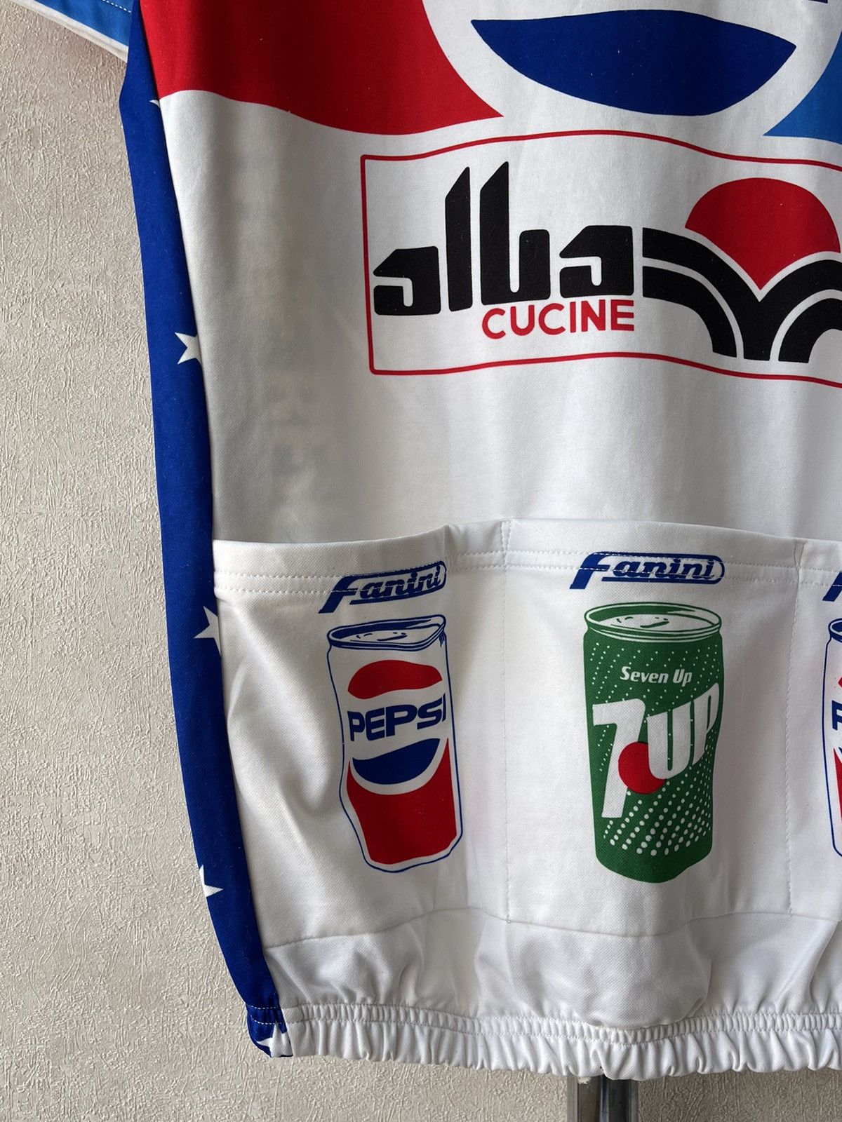 Vintage 80s VTG Pepsi Fanini Cycling Jersey 1/4 Zip Y2K Italy Size US XL / EU 56 / 4 - 11 Thumbnail