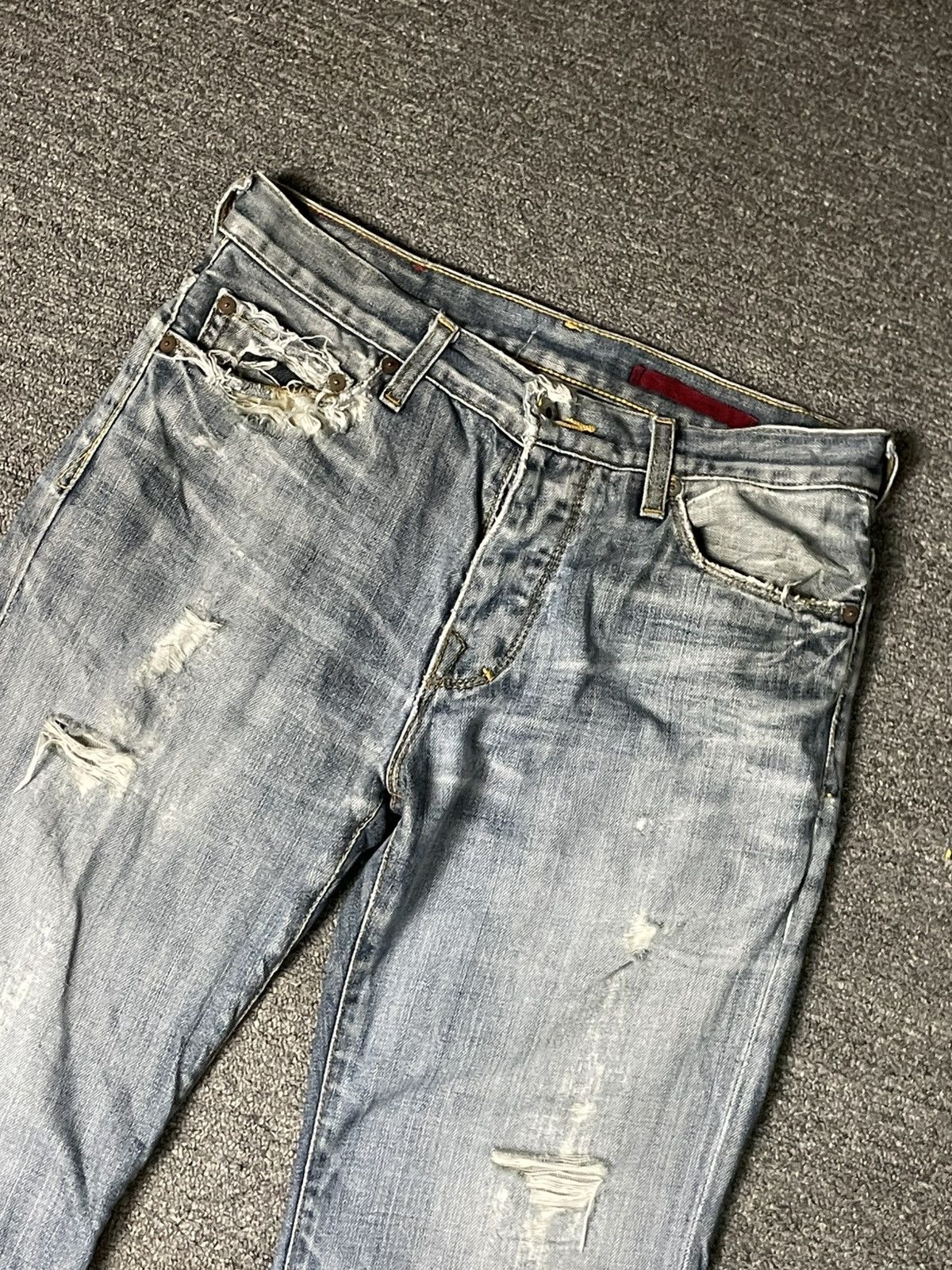 Banana Republic × Vintage BANANA REPUBLIC Ripped Straight Cut Jeans (83) Size US 29 - 4 Thumbnail