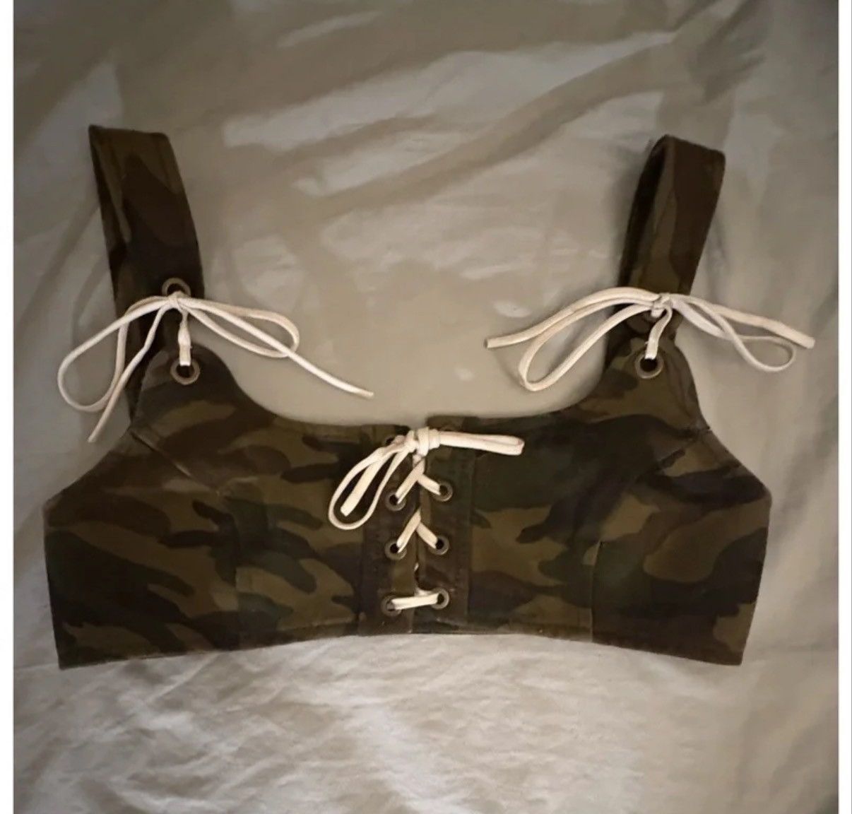 MONSE Monse Camo lace up Bra Top Size XS / US 0-2 / IT 36-38 - 2 Thumbnail