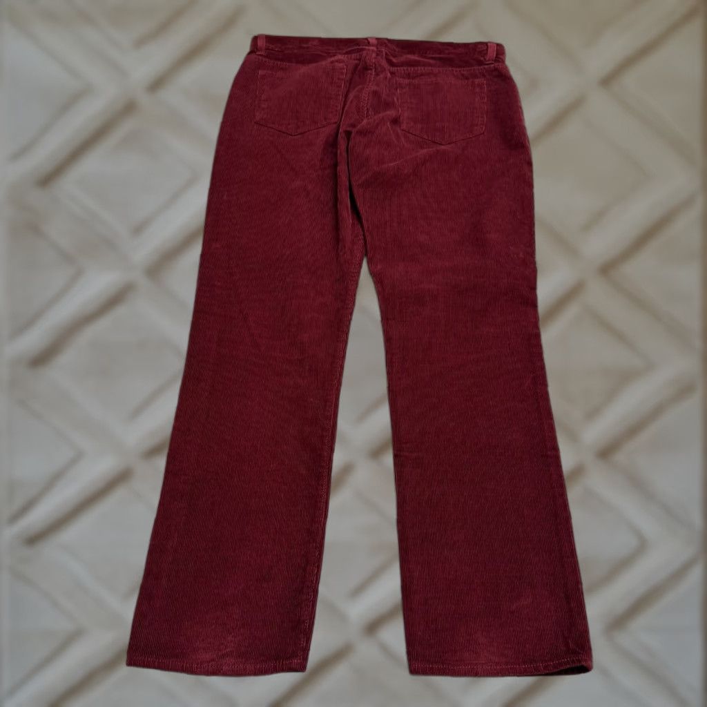 J.Crew J.Crew Slim Fit Corduroy Pants Mens 33x30 Red Cotton Flat Front Chino Classic Preppy 5-Pocket Menswear Size US 33 - 1 Thumbnail
