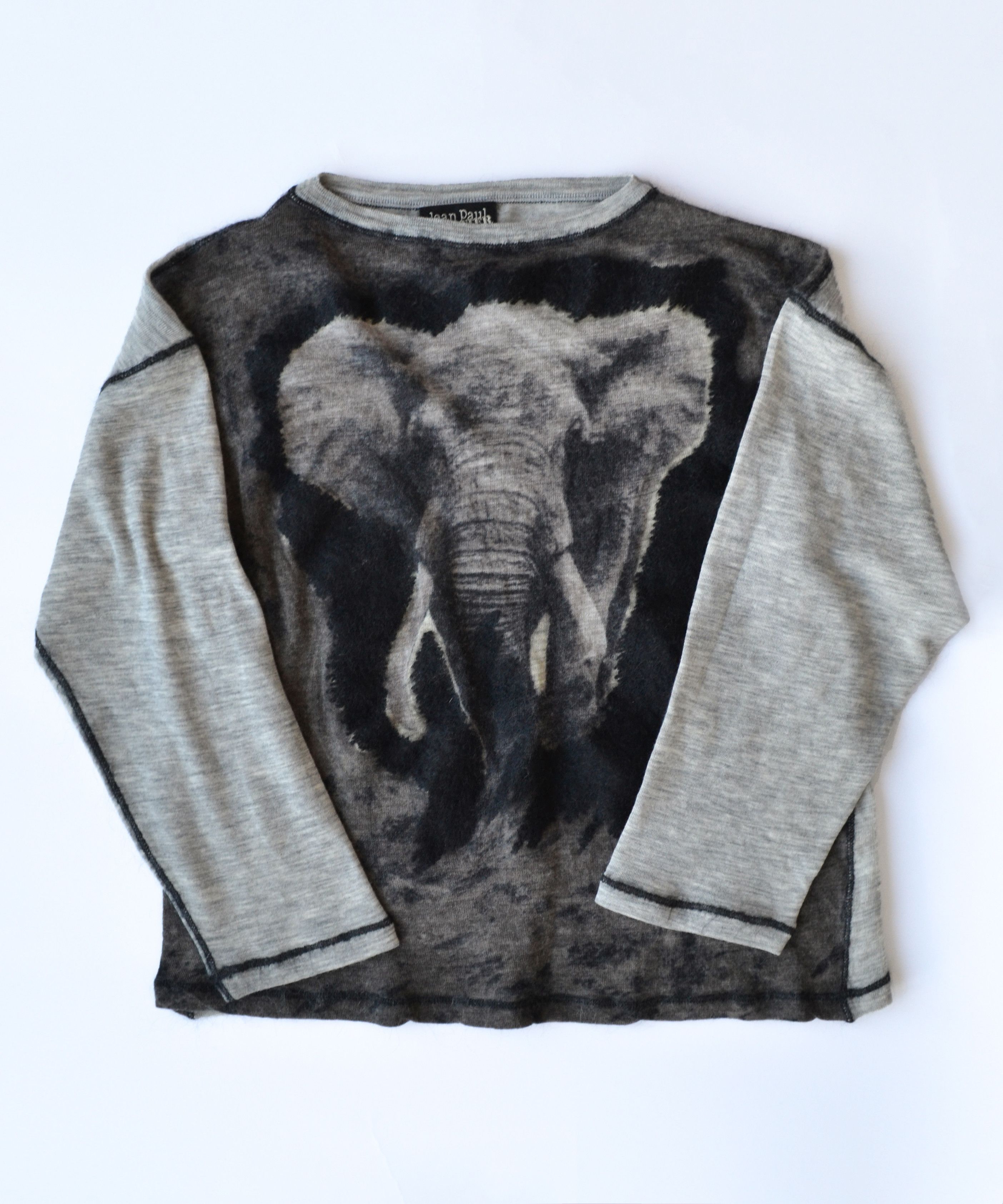 Jean Paul Gaultier Jean Paul Gaultier Sweater Elephant Jumper Grey 1996 y2k Size S / US 4 / IT 40 - 1 Thumbnail