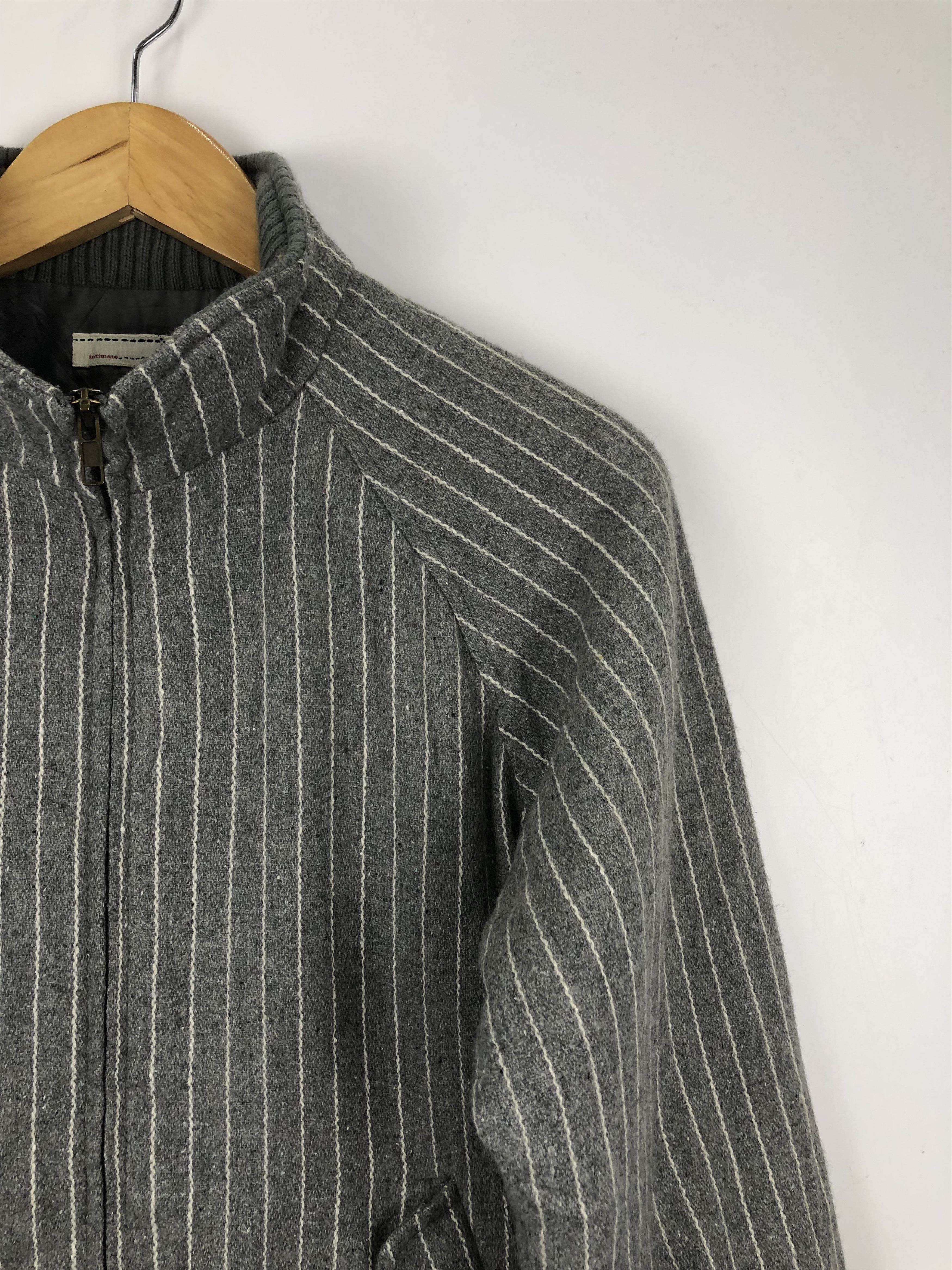 Japanese Brand Vintage 90s Japanese Brand Wool Jacket Hickory Striped V0419 Size US M / EU 48-50 / 2 - 7 Thumbnail
