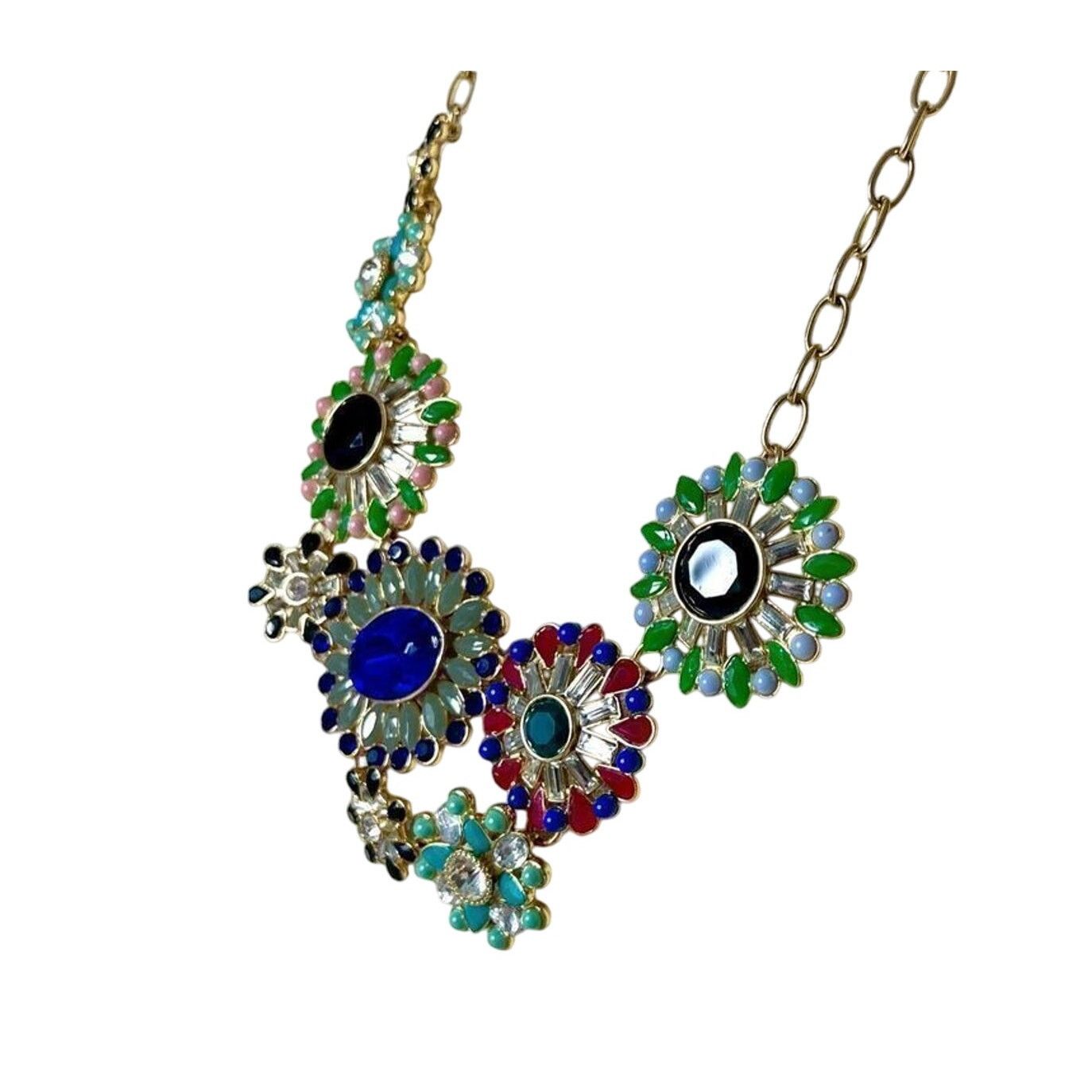 J.Crew J. Crew HTF Statement Cluster Medallion Gold Tone Necklace Size ONE SIZE - 1 Thumbnail