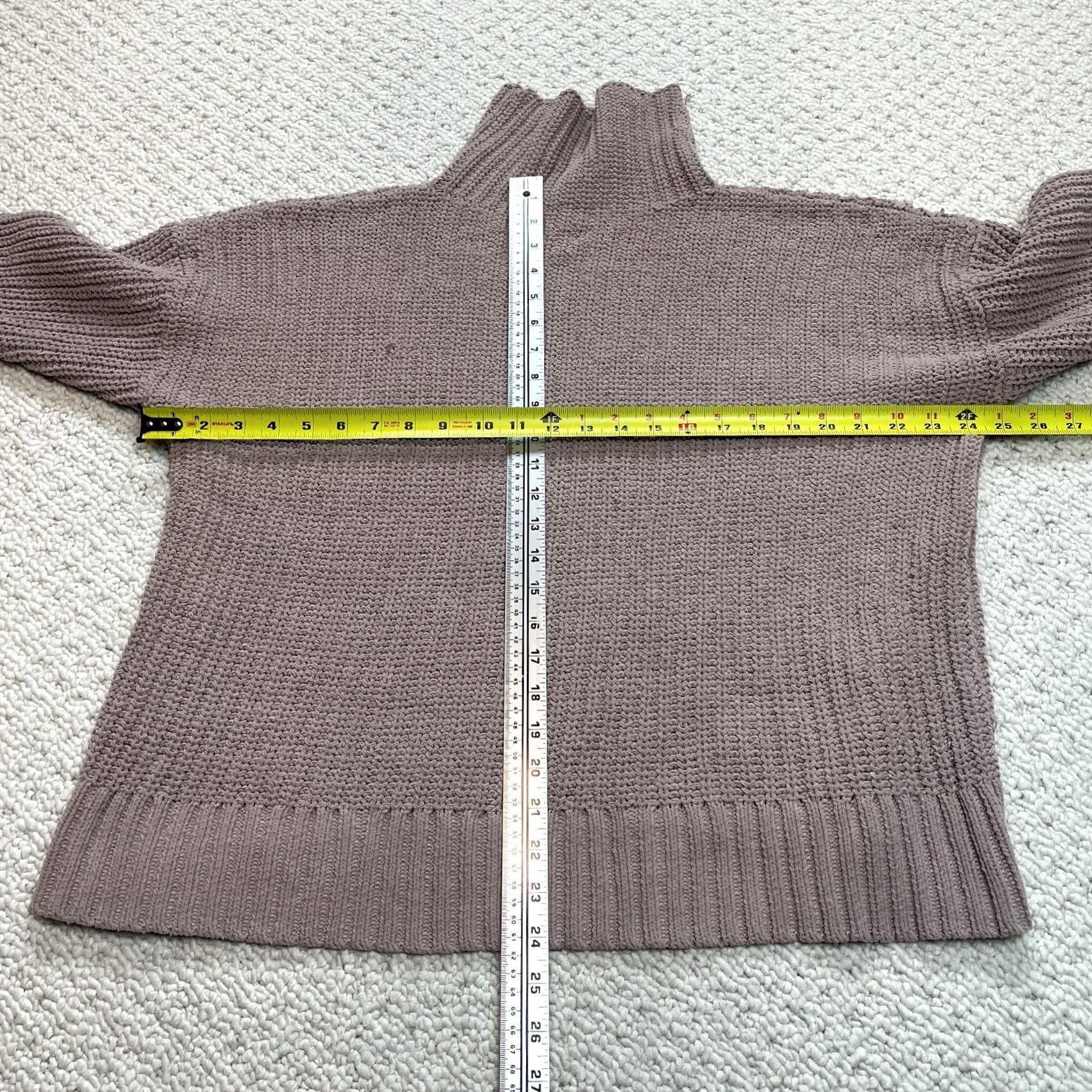 Vintage Aerie by American Eagle Sweater Womens Small Purple Turtleneck Knit Polyester Shirt Size S / US 4 / IT 40 - 2 Thumbnail
