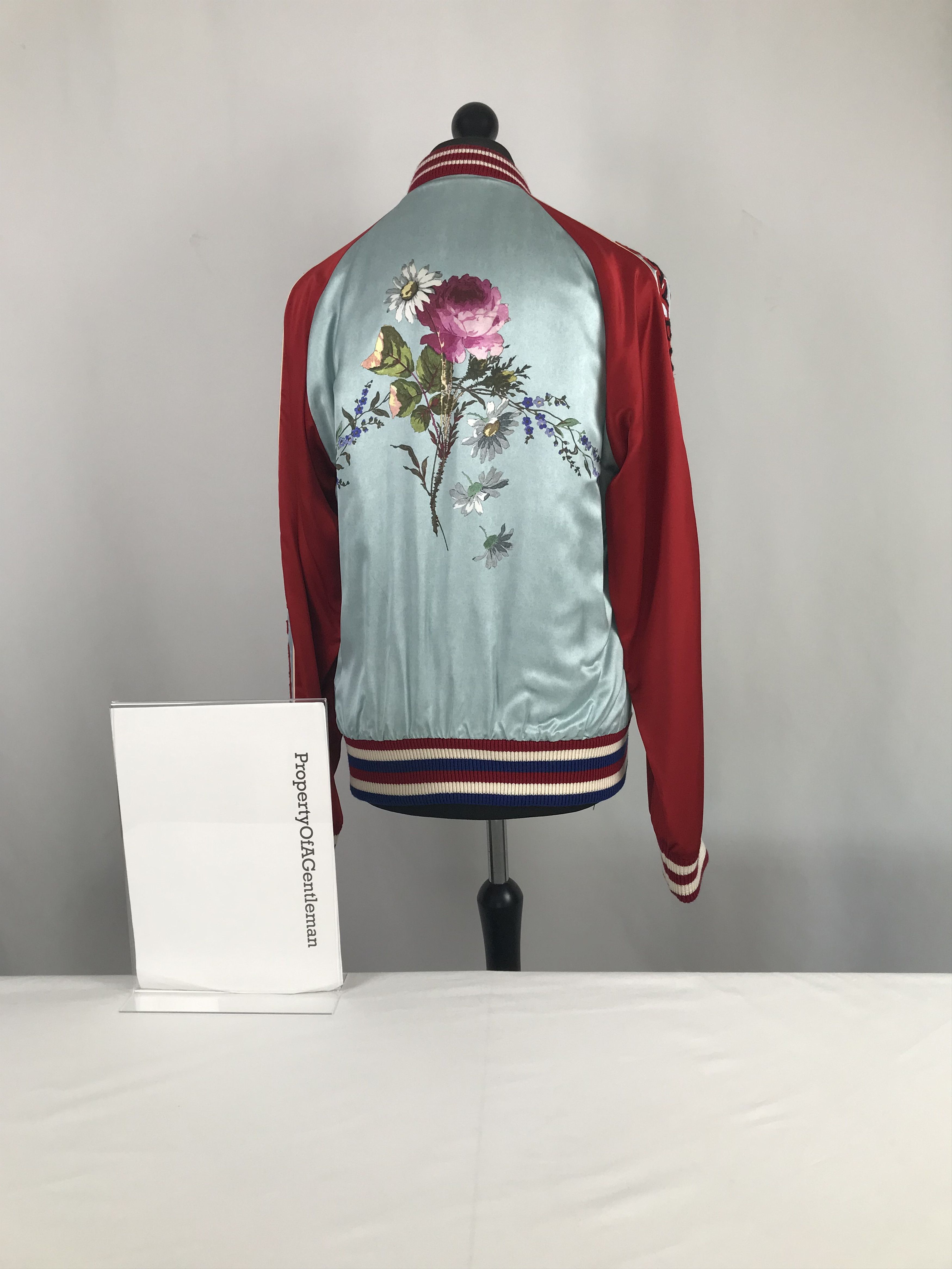 Gucci Gucci Silk Bomber Jacket With Floral Printed Designs Size US M / EU 48-50 / 2 - 12 Thumbnail