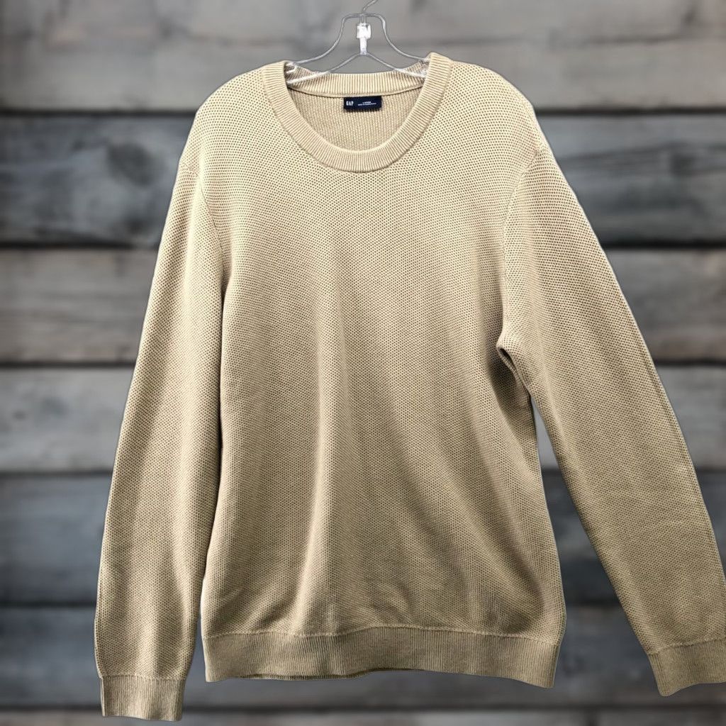 Gap Gap Mens Sweater Large Tan Beige Cotton Pullover Extra Large XL Size US L / EU 52-54 / 3 - 1 Thumbnail