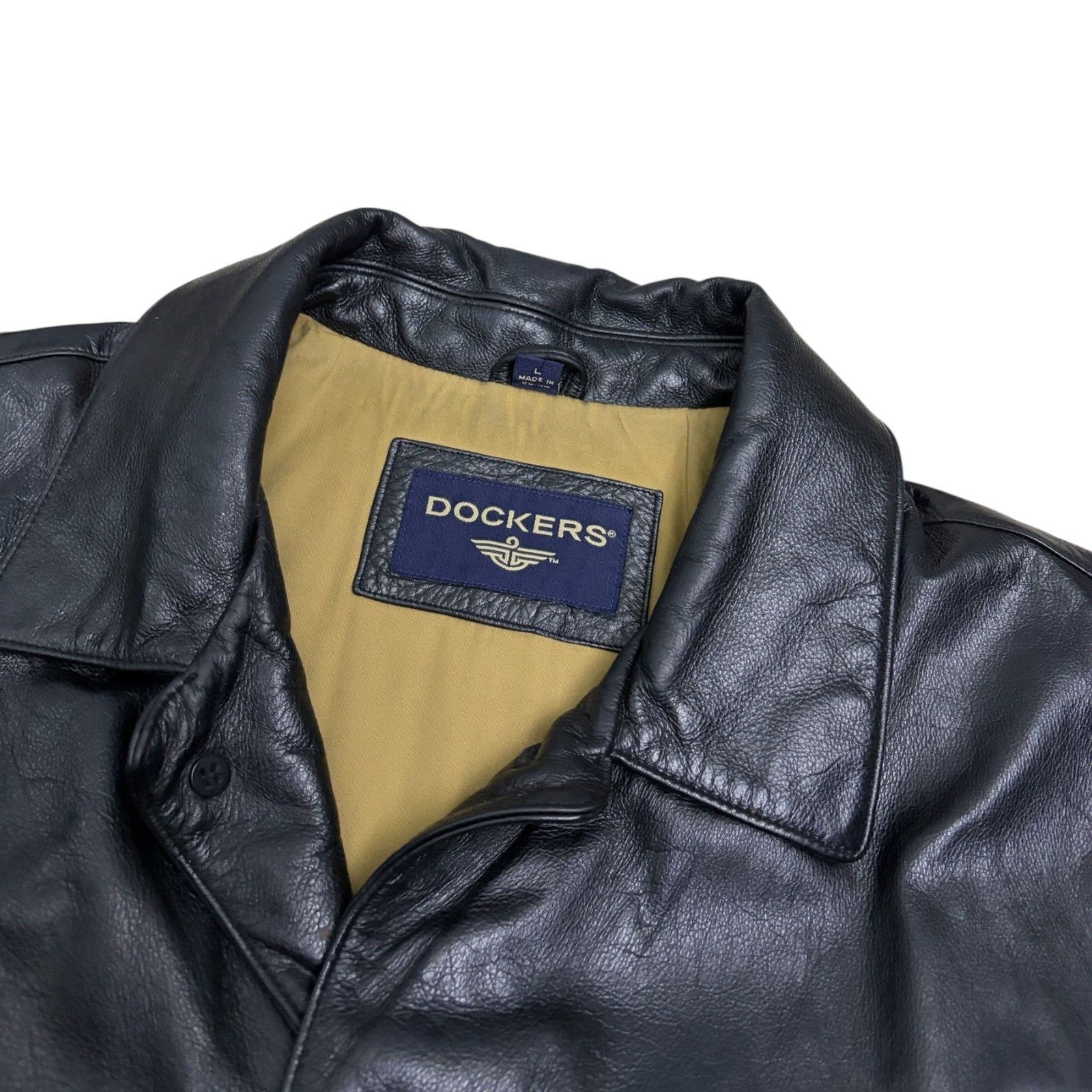 Dockers DOCKERS Cow Leather Vintage Heavy Winter Jacket Coat Large Size US L / EU 52-54 / 3 - 4 Thumbnail