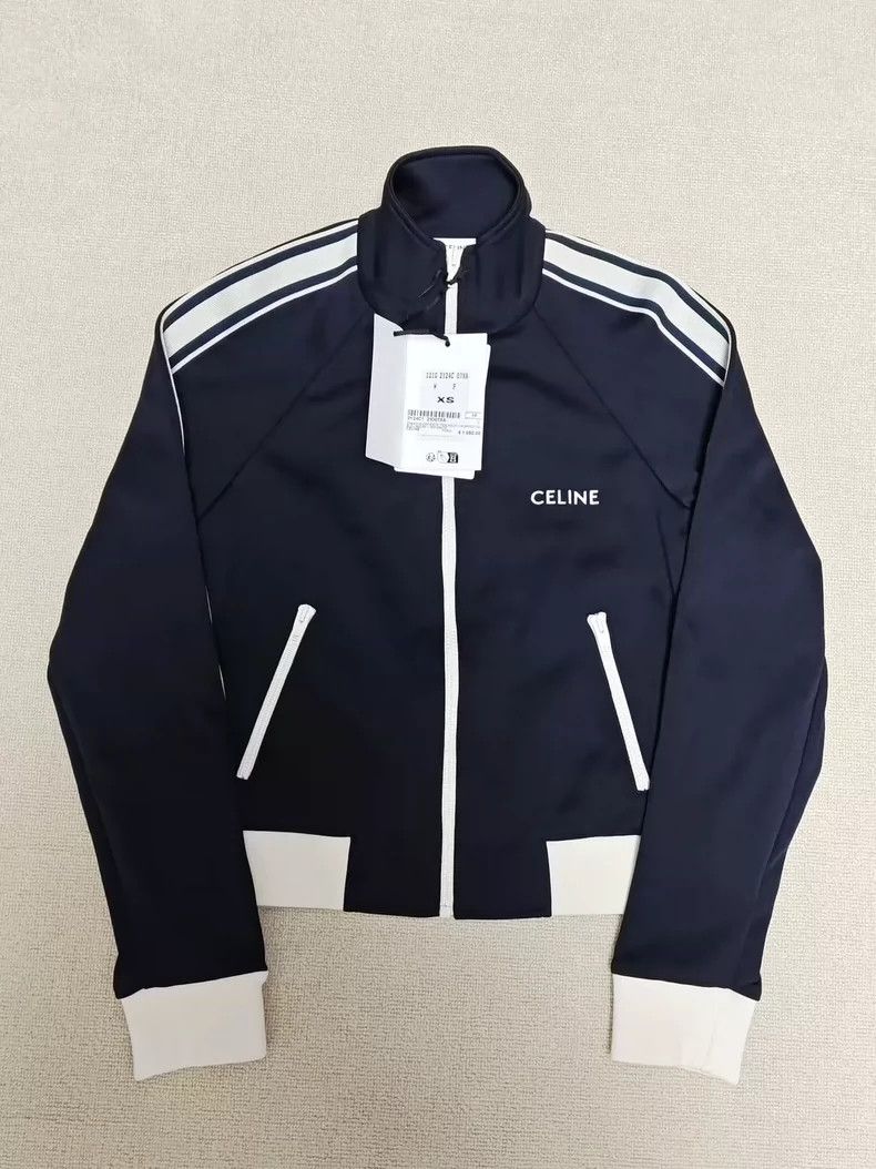 Celine CELINE Striped monogrammed embroidered jacket 2501-Nextarro Size XS / US 0-2 / IT 36-38 - 1 Thumbnail