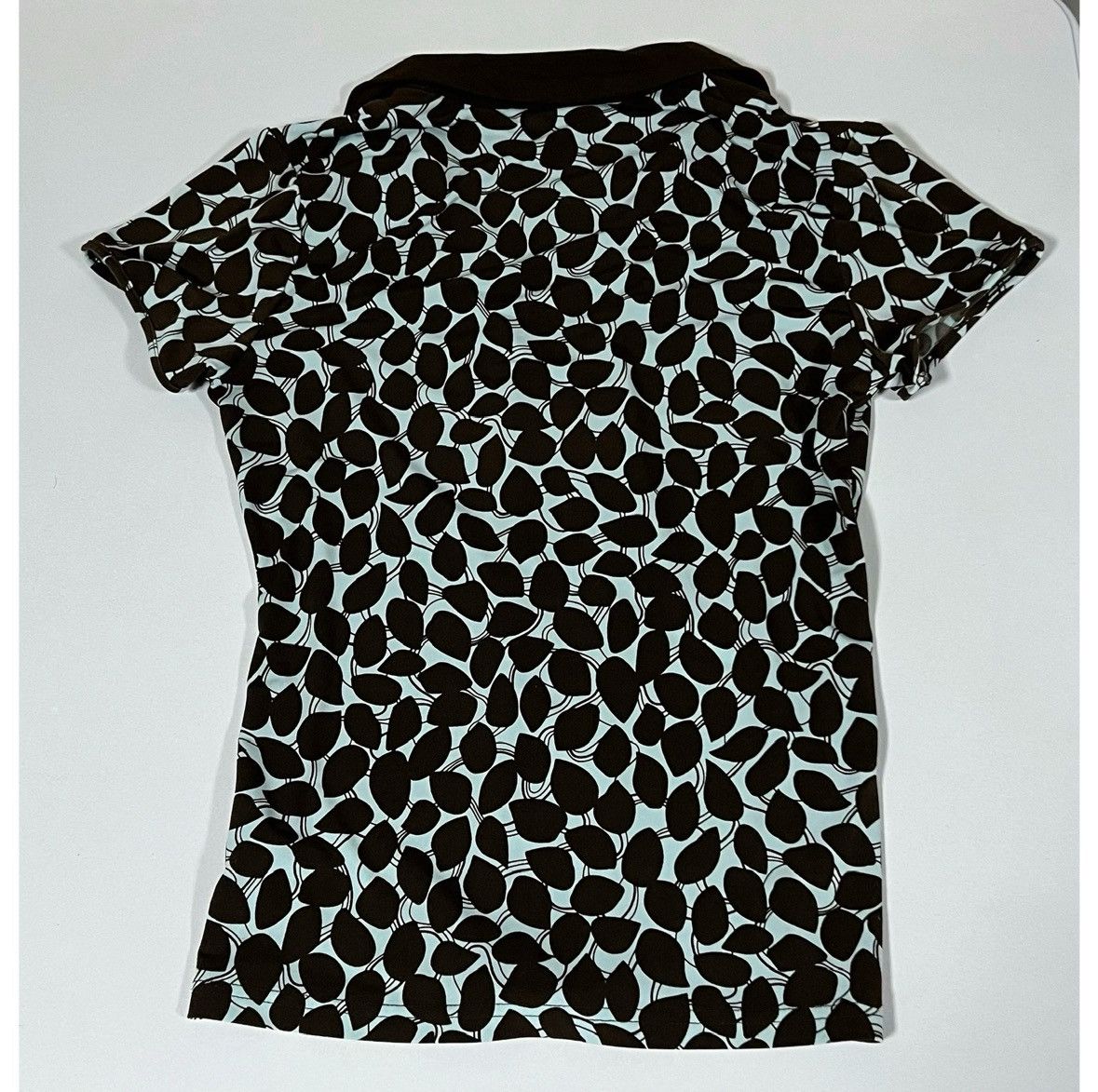 Apt. 9 Apt. 9 Brown Abstract Collared Polo Shirt Blouse Size S 🩵🤎✨ Size S / US 4 / IT 40 - 4 Thumbnail