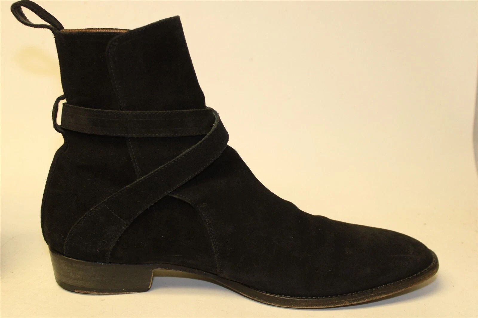 Genuine Leather Black Suede Jodhpur Boots Black 11 Leather Strap Buckle Size US 11 / EU 44 - 5 Thumbnail