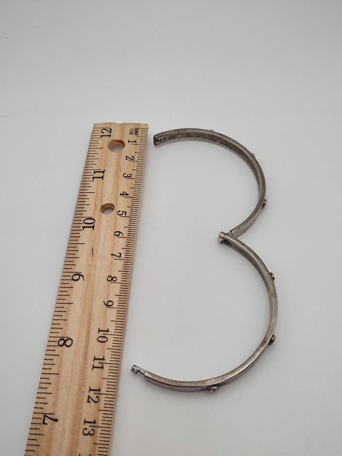 The Unbranded Brand Mexico 925 Sterling Hinged Bangle Bracelet 20.7g Size ONE SIZE - 3 Thumbnail