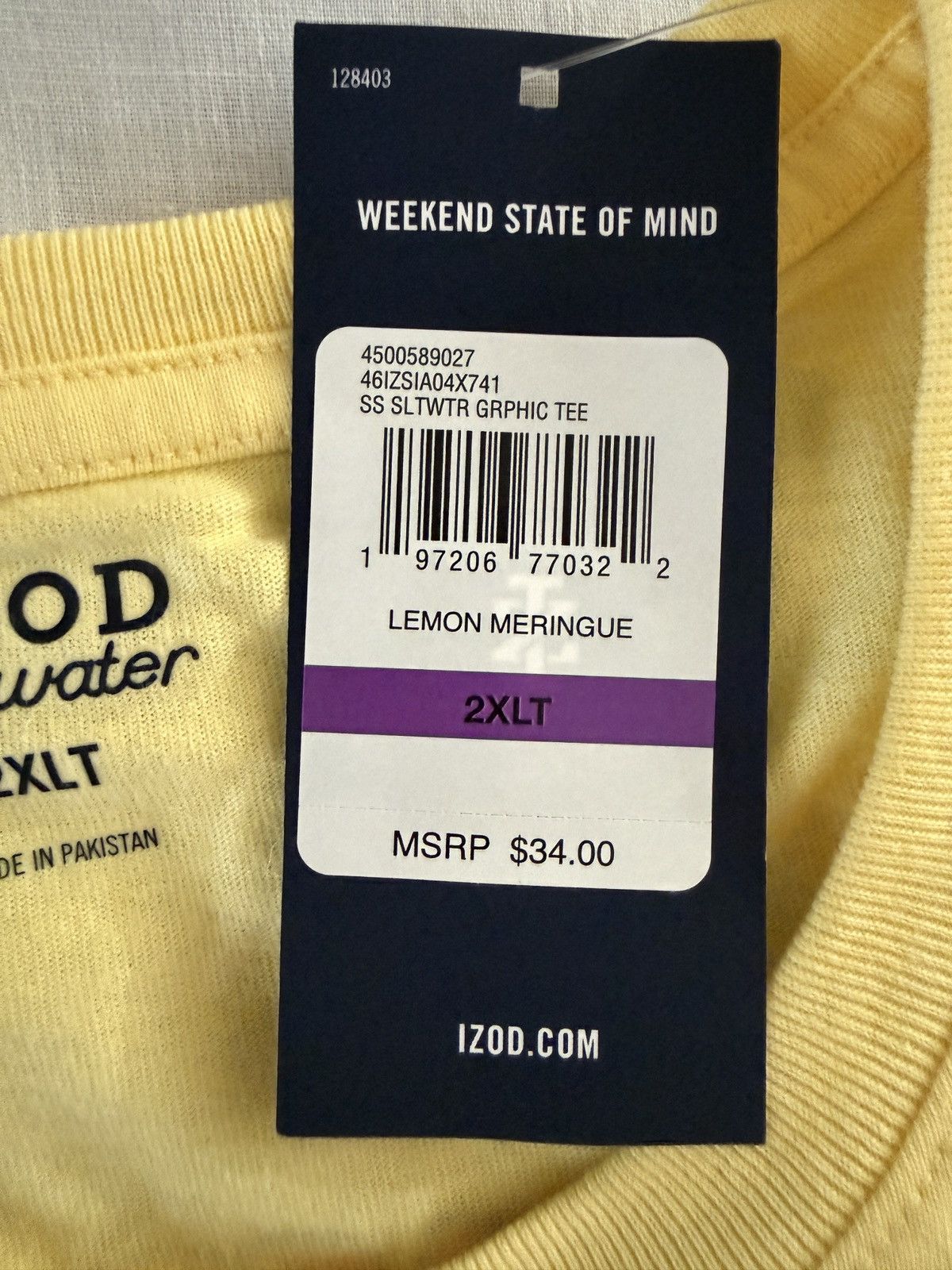 Izod Izod Saltwater Yellow Graphic Tee XXL Tall Size US XXL / EU 58 / 5 - 5 Thumbnail