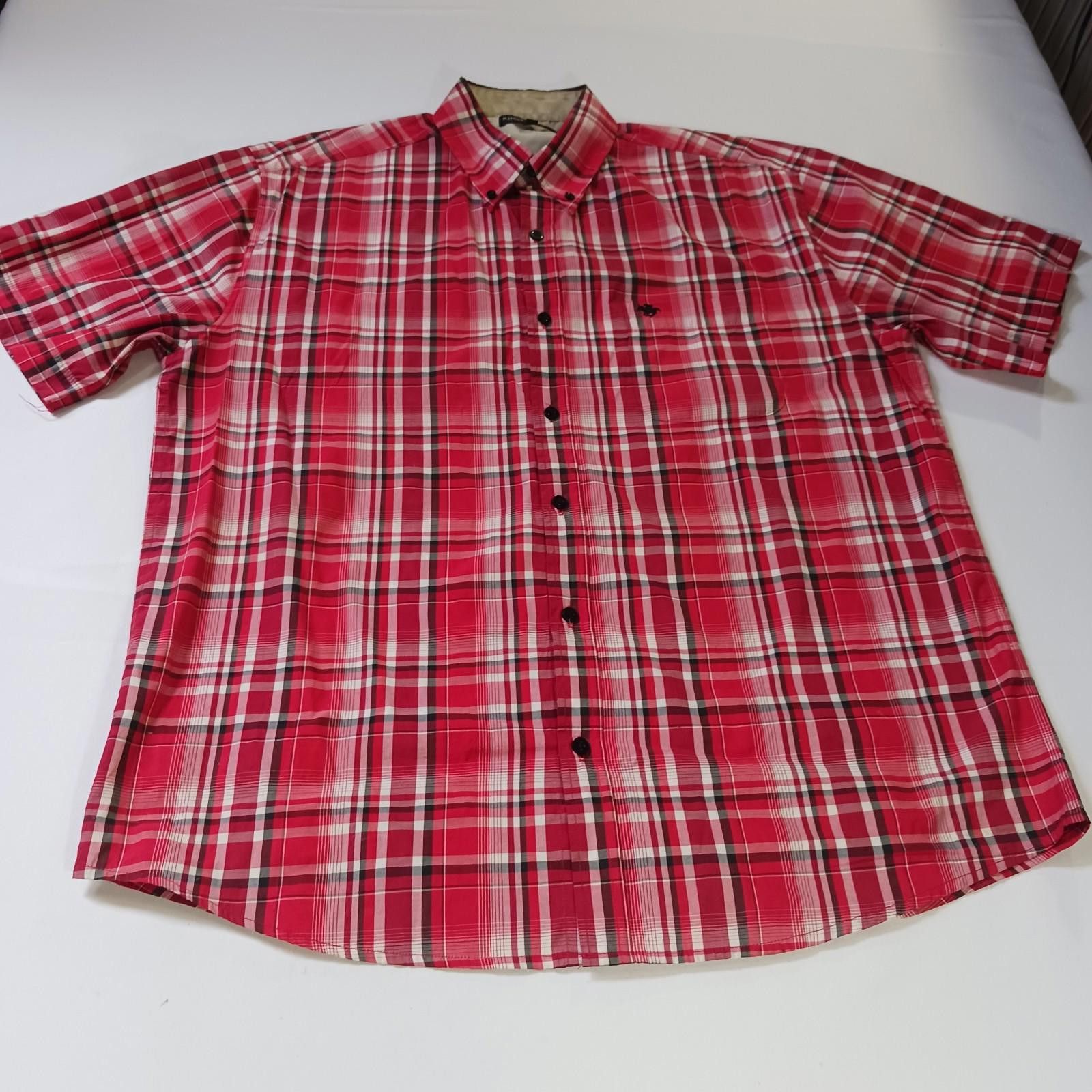 Other Kings Club Sportswear Men's Red Plaid Short Sleeve Shirt L Size US L / EU 52-54 / 3 - 9 Thumbnail