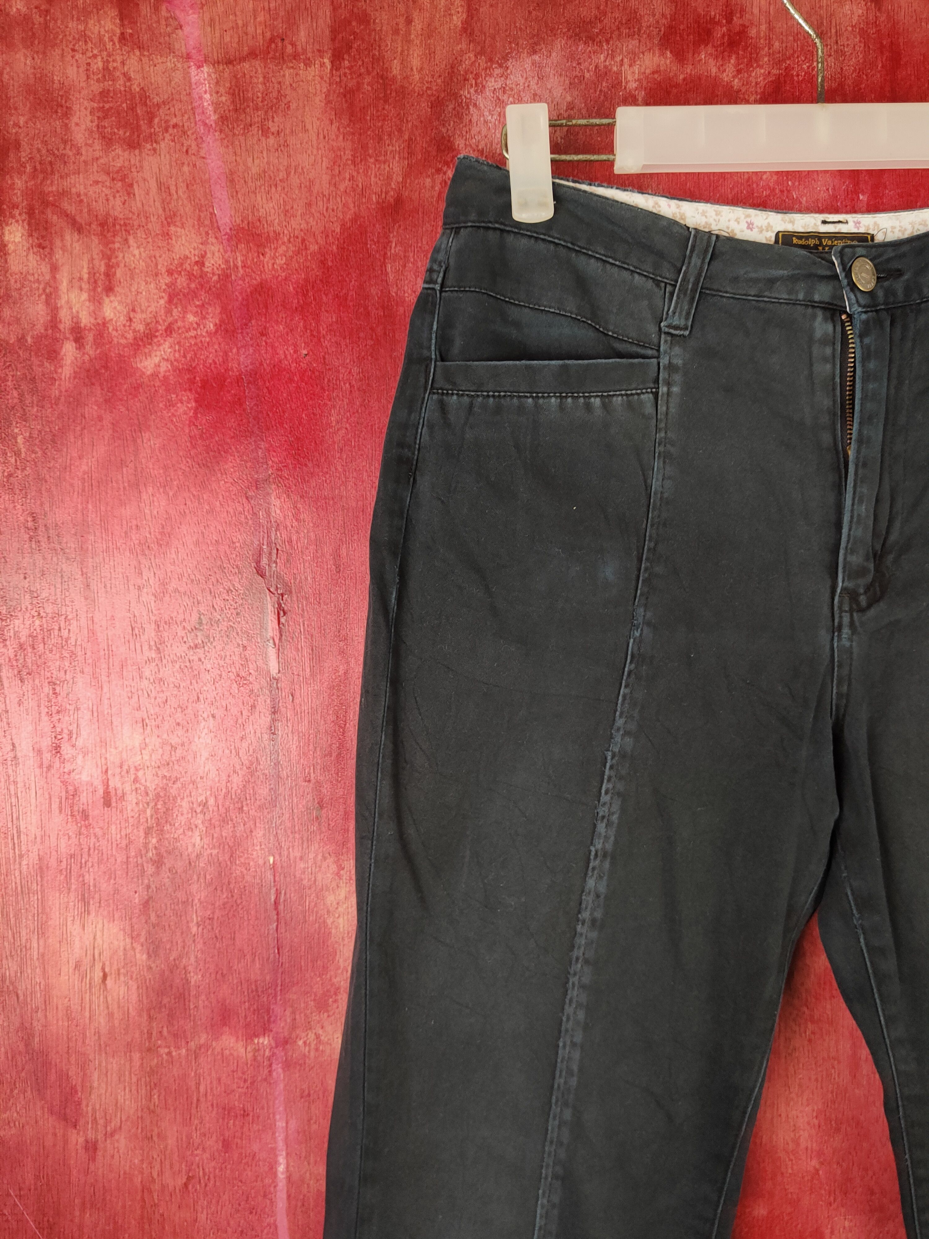 Japanese Brand Rudolph Valentino Dark Blue Multipocket Casual Pants #S1757 Size 28" / US 6 / IT 42 - 3 Thumbnail