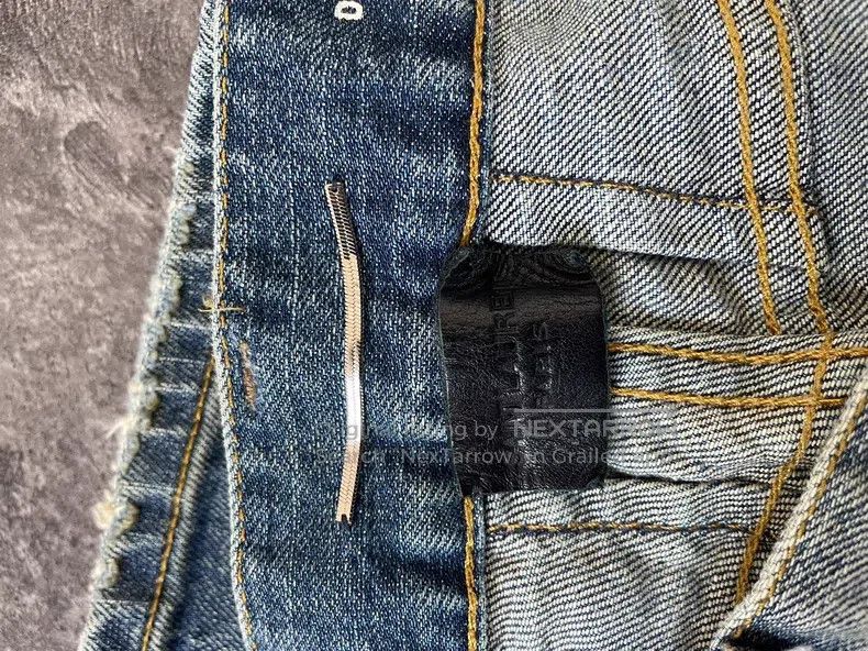 Saint Laurent Paris Saint Laurent Paris Light Blue Stone Washed Distressed Jea Size US 32 / EU 48 - 6 Thumbnail