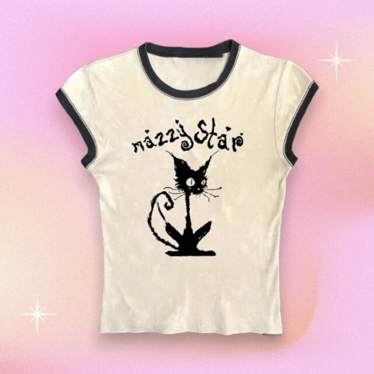 Vintage Vintage Mazzy Star Cat Baby Tee 90s Shirt | Grailed