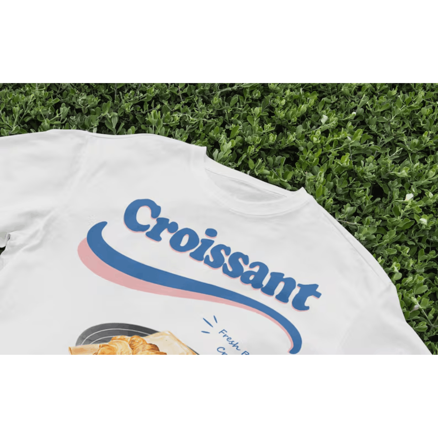 Japanese Brand × Vintage Croissant T-Shirt, Simple Shirt, Vintage Shirt, Y2k Shirt Size US L / EU 52-54 / 3 - 2 Thumbnail