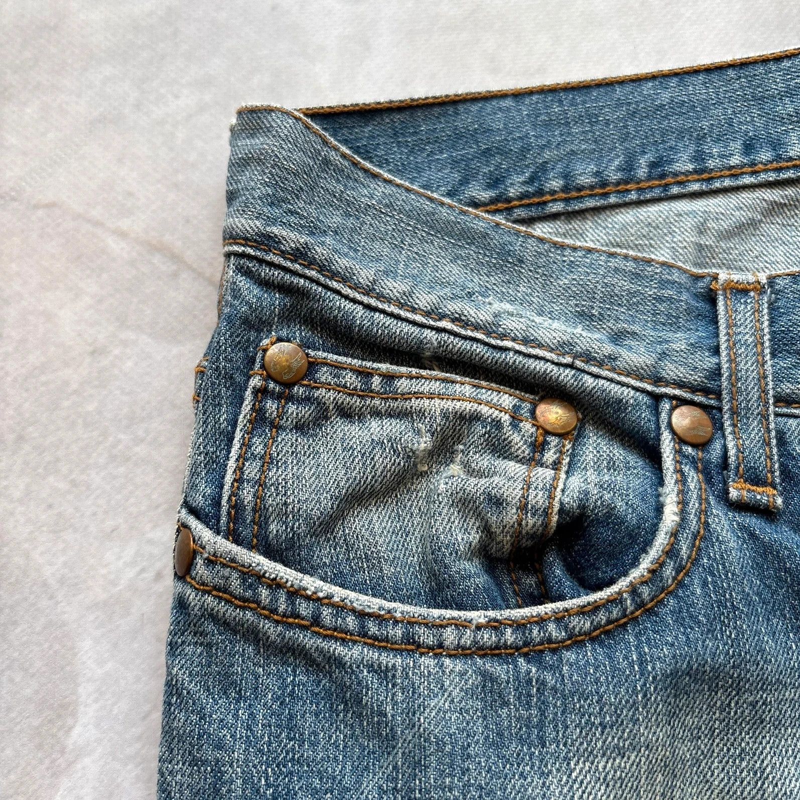 Hysteric Glamour 00s Angel Devil Wings Jeans Gothic trashed Punk avant garde Size US 32 / EU 48 - 11 Thumbnail