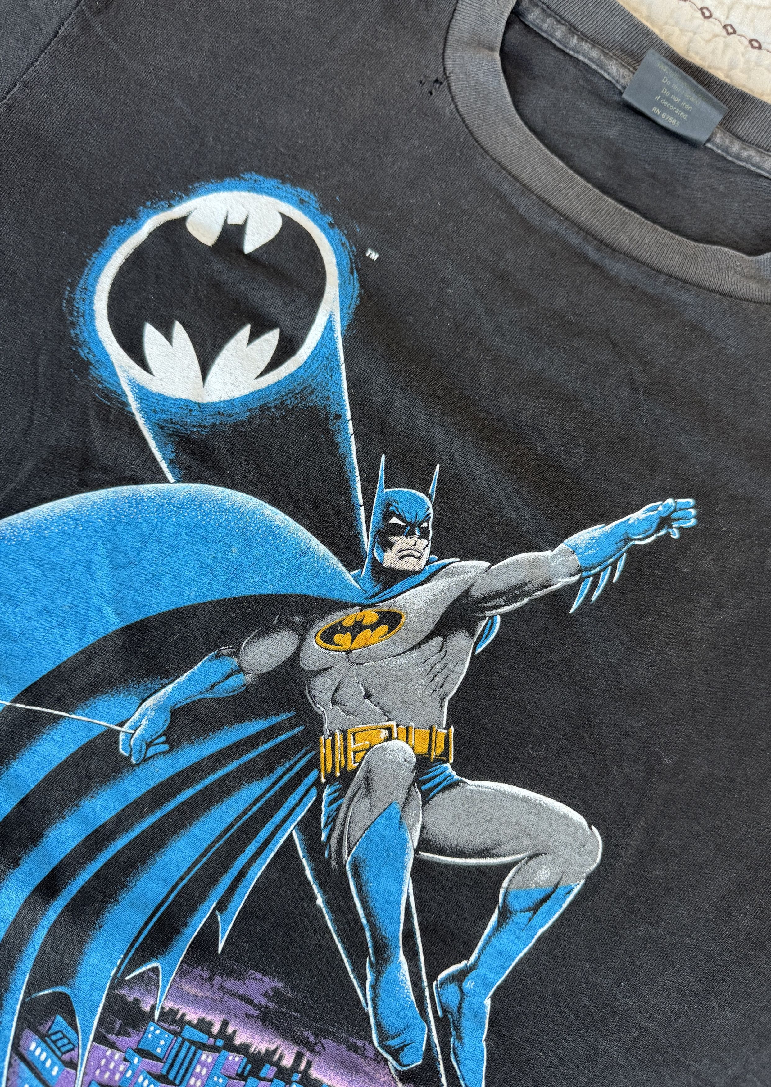 Vintage VINTAGE 1988 BATMAN LOGO T-SHIRT BLACK SIZE LARGE Size US L / EU 52-54 / 3 - 2 Thumbnail