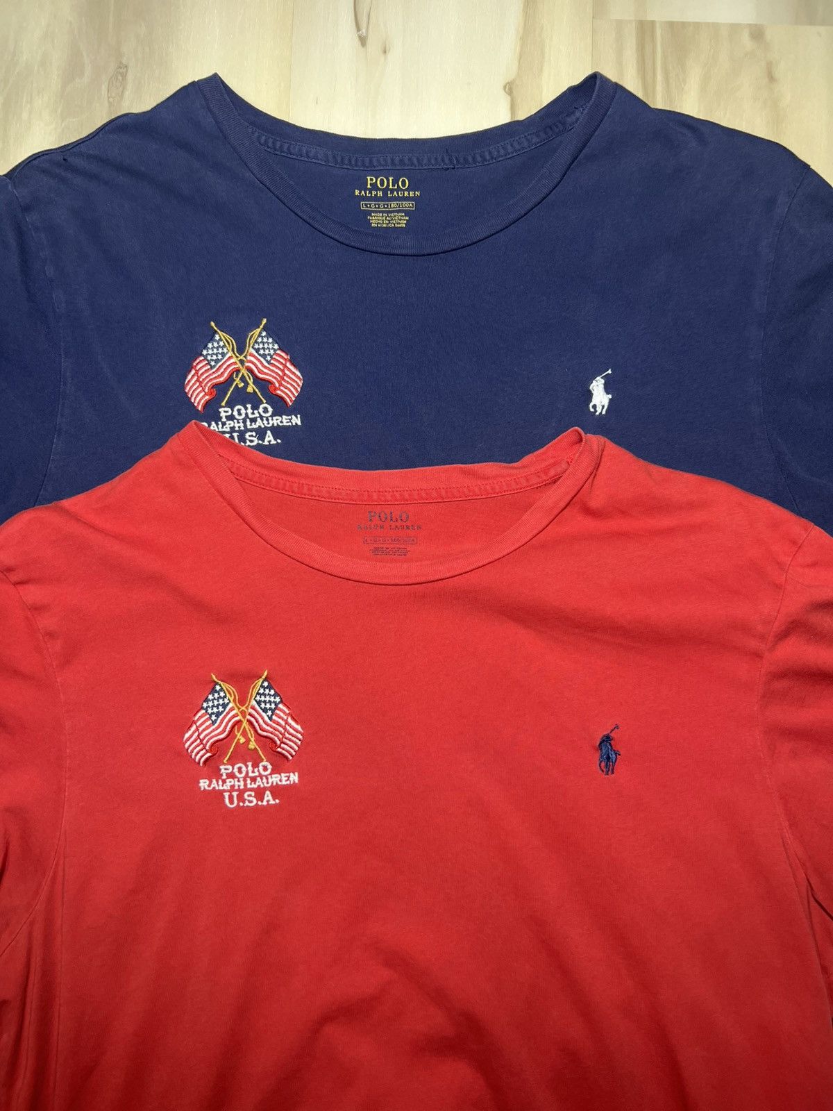 Polo Ralph Lauren Two (2) Ralph Lauren Polo Short Sleeve Shirt, American Flags Size US L / EU 52-54 / 3 - 1 Thumbnail
