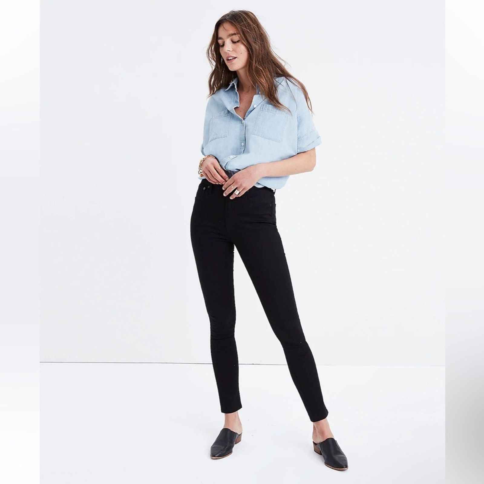 Madewell Madewell 10" High-Rise Skinny Jeans in Black Carbondale 31 Size 31" - 1 Thumbnail