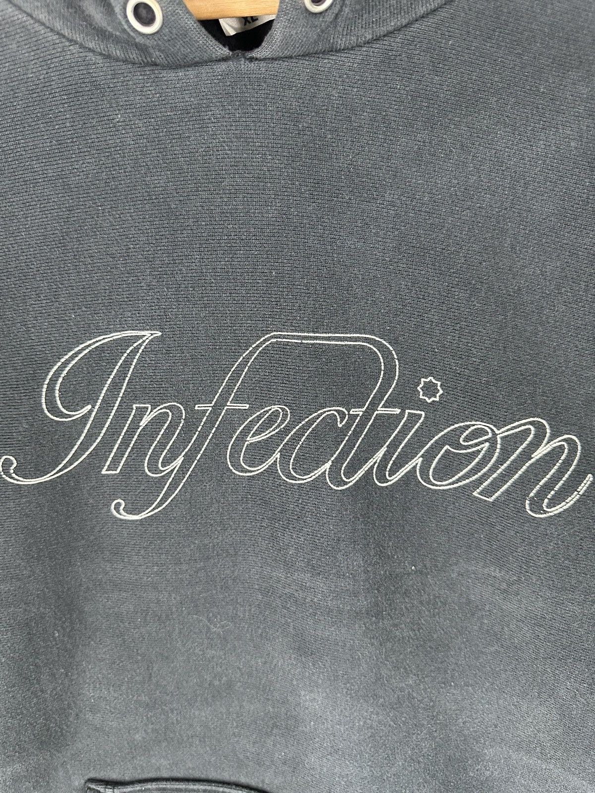 If Six Was Nine × Vintage Vtg Infection SpellOut Logo Hoodie Sweatshirt Size US XL / EU 56 / 4 - 4 Thumbnail