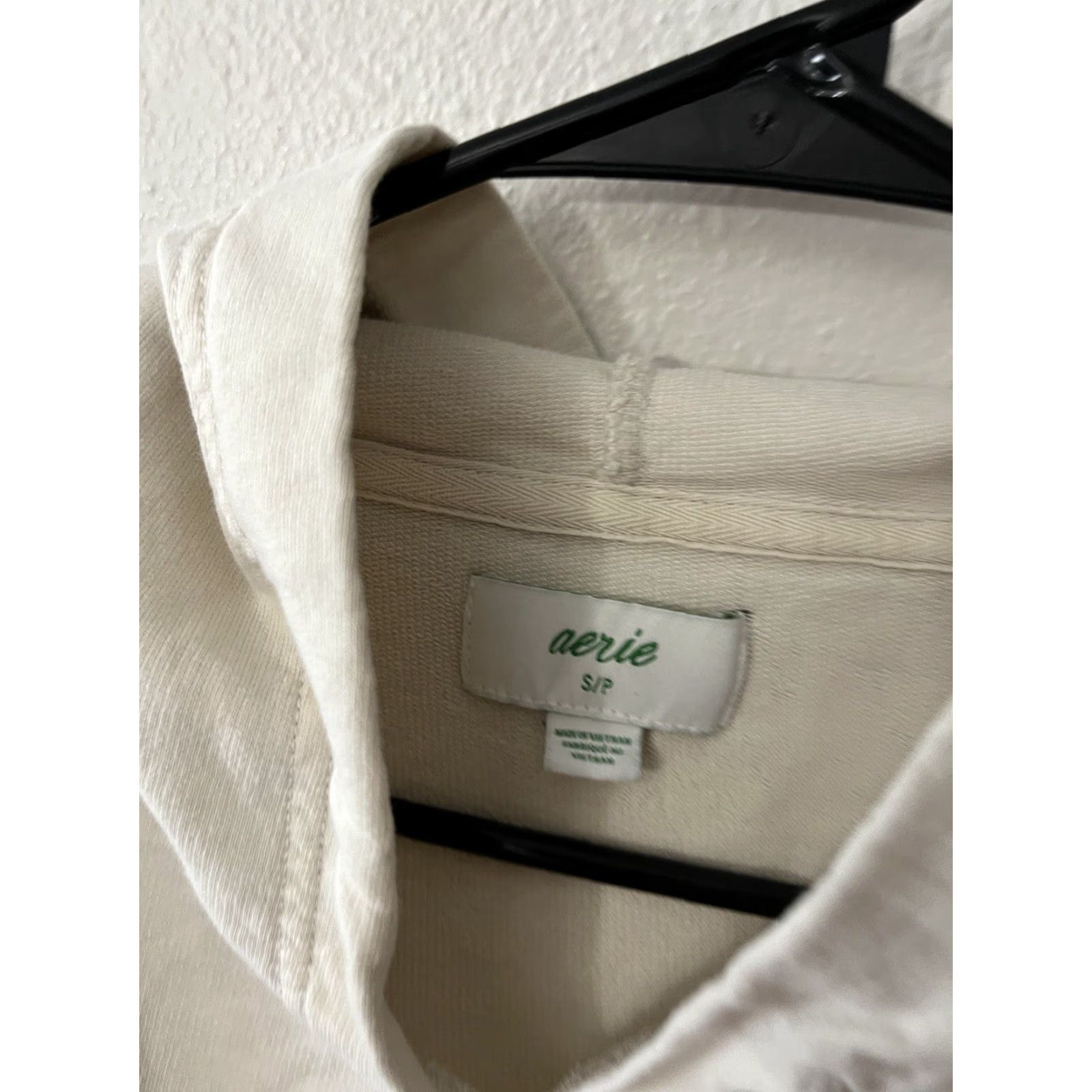 Vintage VINTAGE Aerie Women's Hoodie Pullover Oversized Ivory No Drawstring Activewear Small Size S / US 4 / IT 40 - 3 Thumbnail