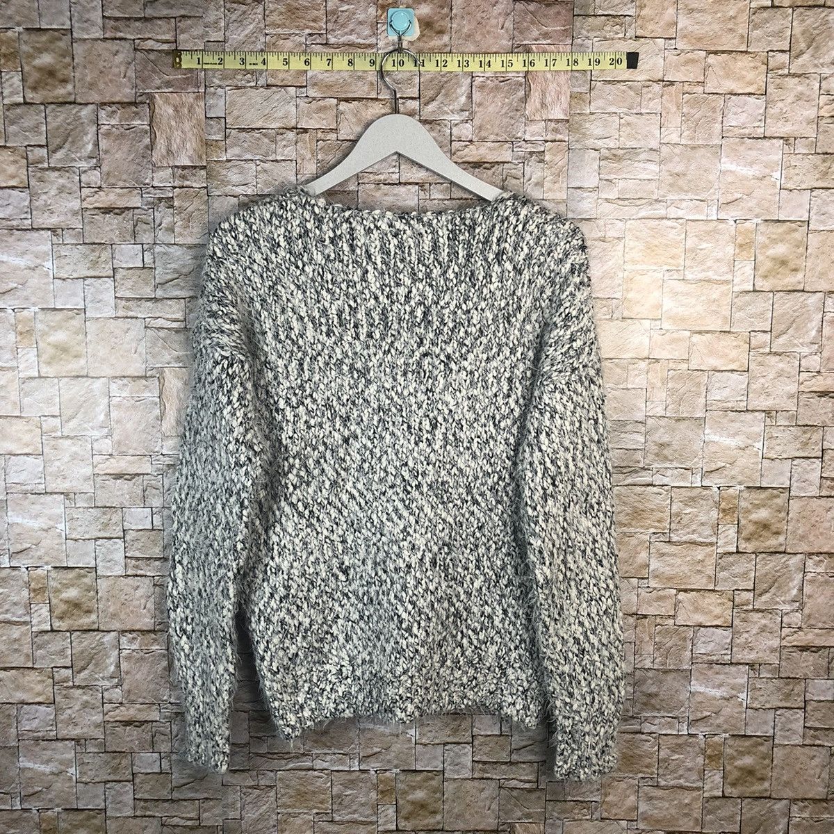 Homespun Knitwear × Japanese Brand Putielal White Shag Shaggy Fur Mohair Knitwear #A32 Size US L / EU 52-54 / 3 - 14 Thumbnail