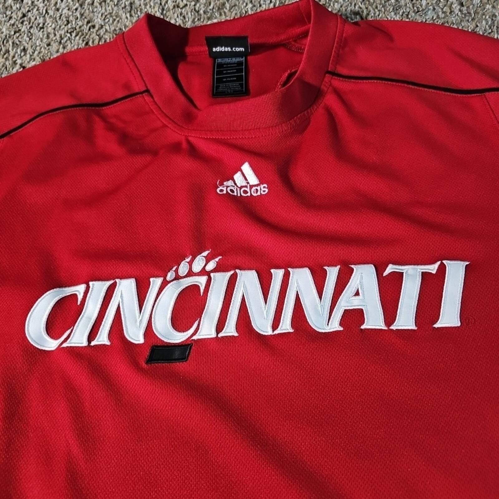 Adidas cincinnati bearcats jersey Shirt Long Sleeve Adidas L Red Size ONE SIZE - 2 Thumbnail