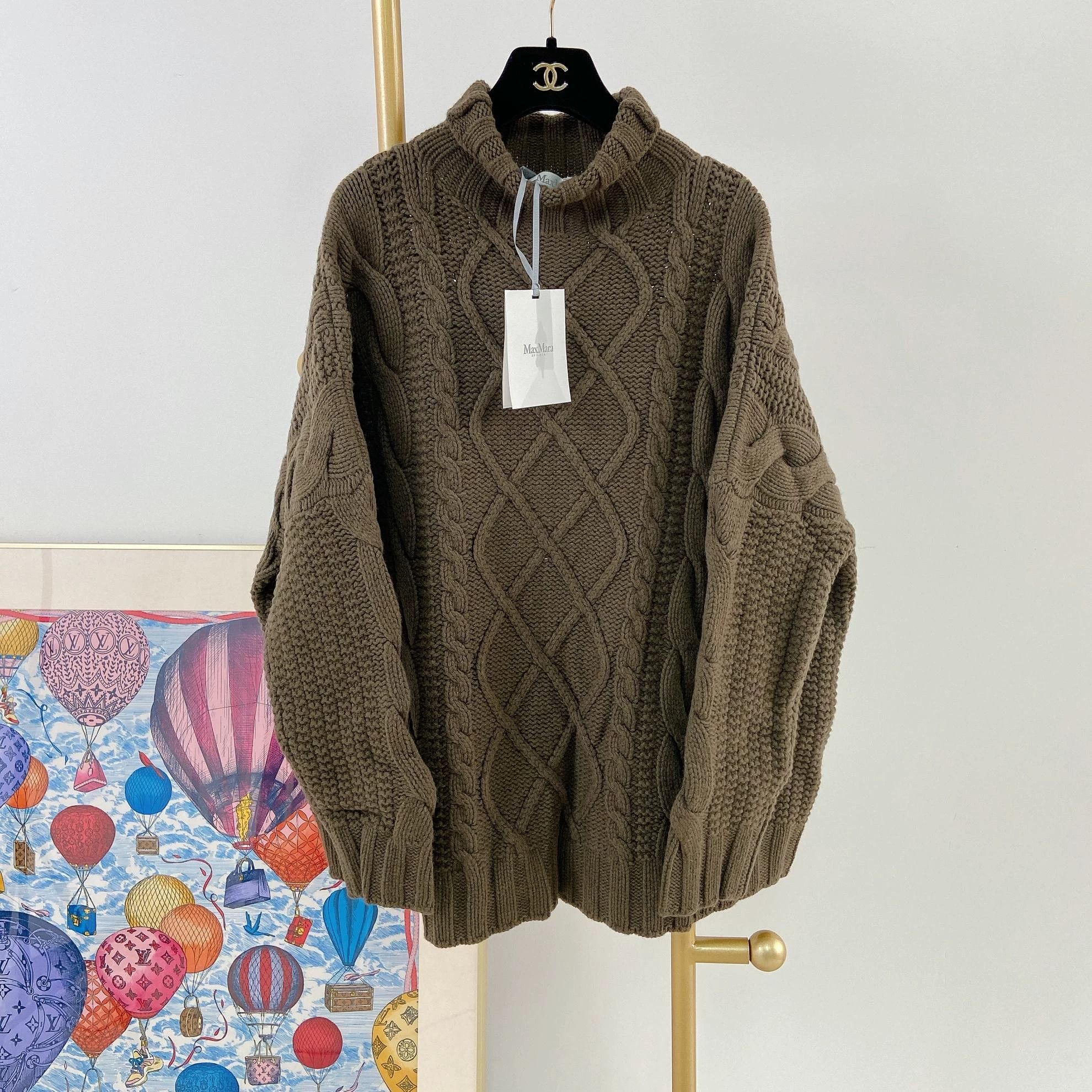Max Mara Maxmara Argyle Knit Pullover XS with Tags Size XS / US 0-2 / IT 36-38 - 1 Thumbnail