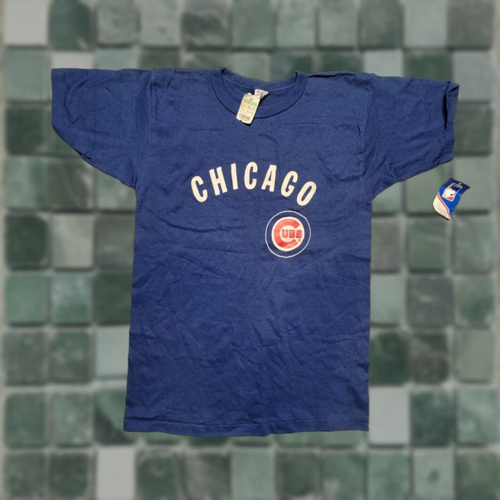 Champion VINTAGE Champion MLB Chicago Cubs T-Shirt Mens M Black 100% Cotton Short Sleeve Navy? Size US M / EU 48-50 / 2 - 1 Thumbnail