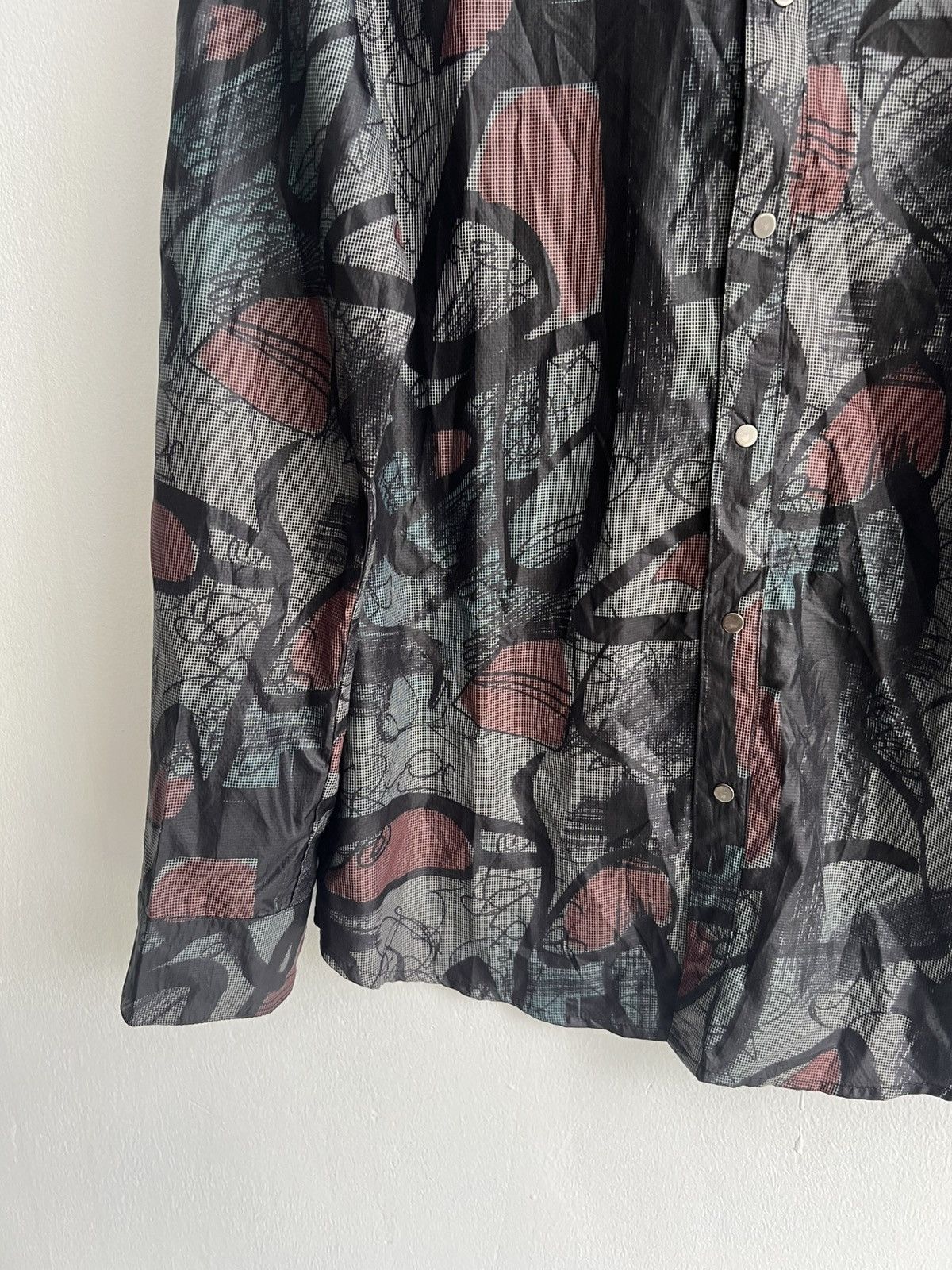 Roberto Cavalli FW11 Pop Art Multicolor Abstract Print Button Silk Overshirt Size US L / EU 52-54 / 3 - 5 Thumbnail