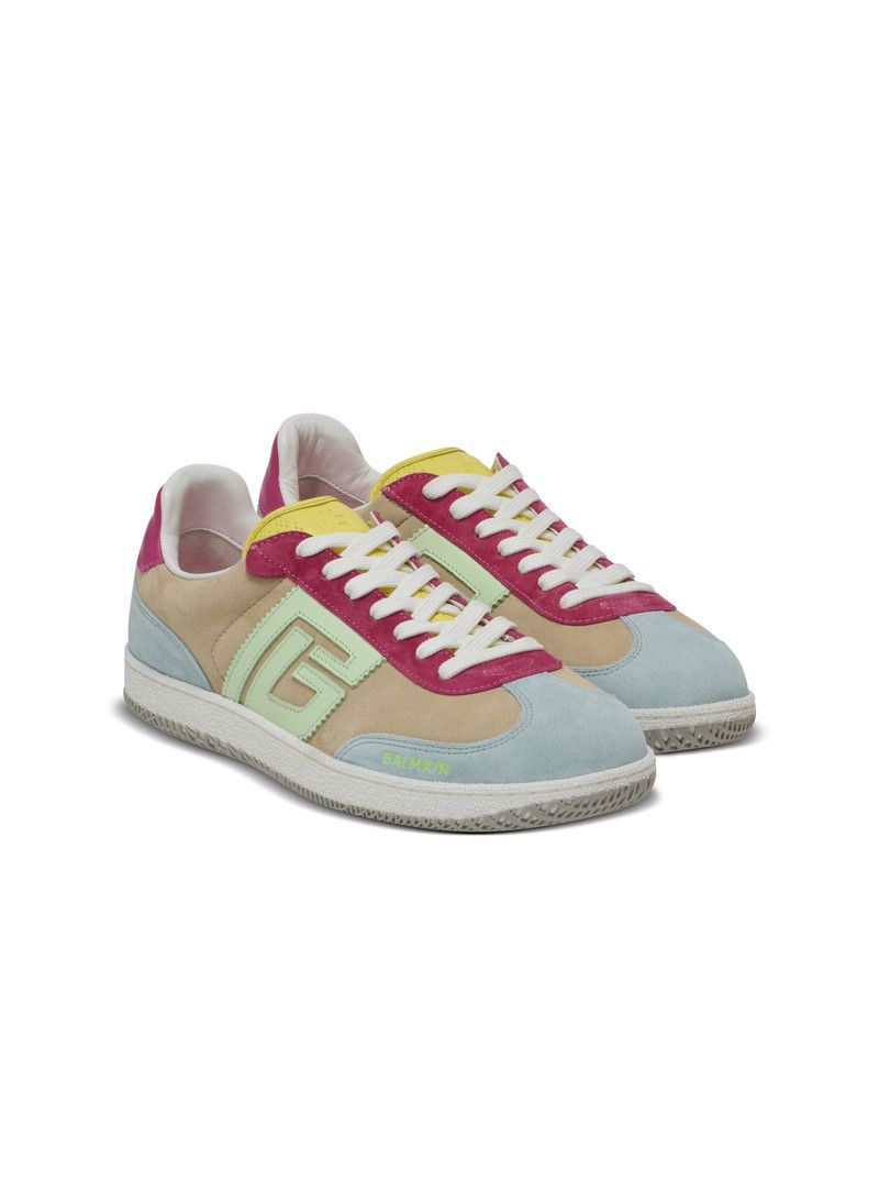 Balmain o1s1wg111225 Leather Swan Sneakers in Multicolor Size US 6 / IT 36 - 2 Thumbnail