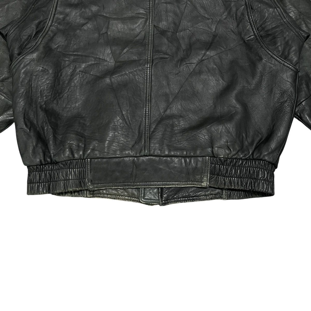 Genuine Leather Vtg Moda Italiana Flight Bomber Leather Jacket Fur Collar Size US L / EU 52-54 / 3 - 18 Thumbnail